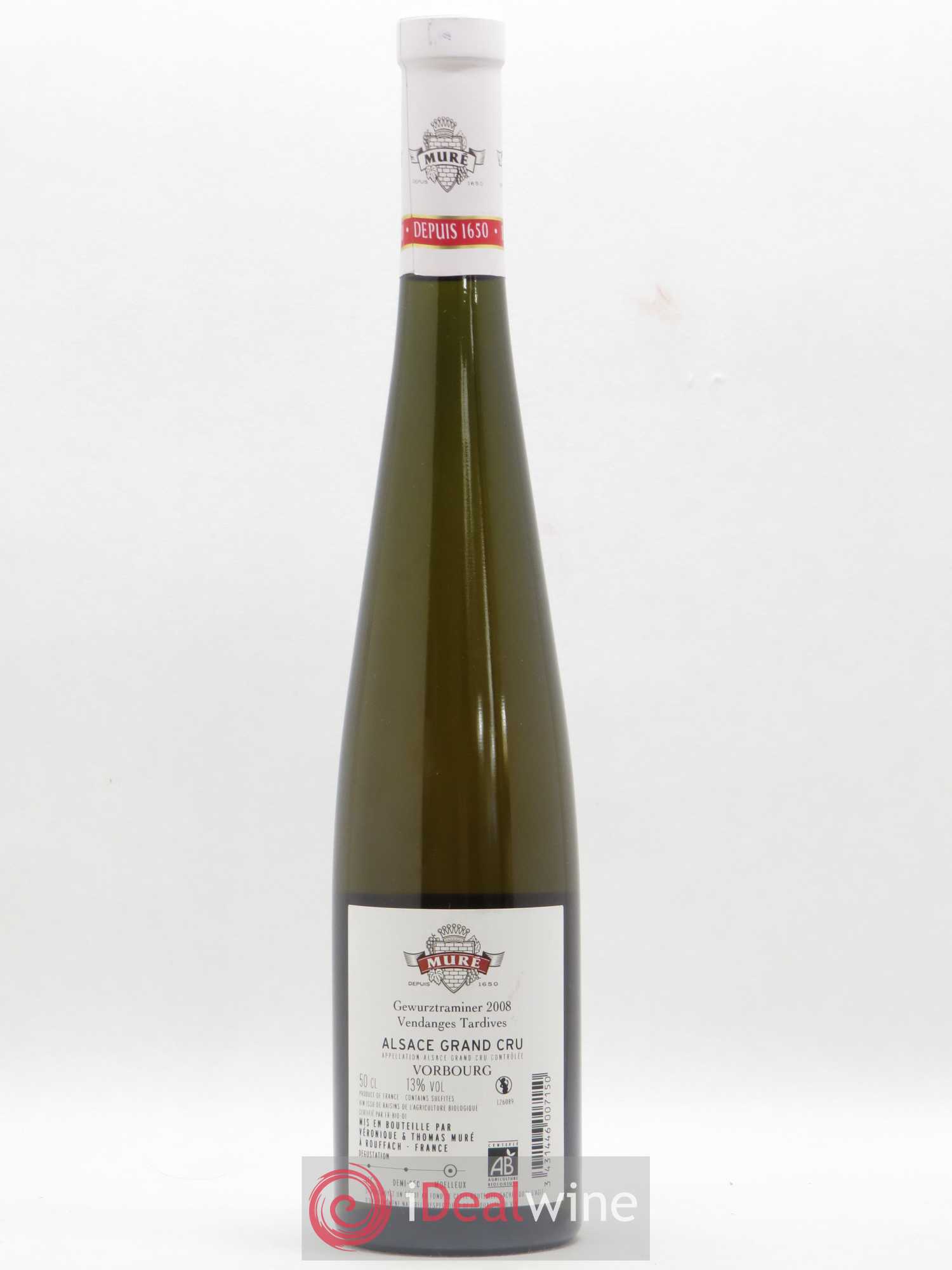 Gewurztraminer Vendanges Tardives Grand Cru Vorbourg Domaine Muré 50CL 2008 - Lotto di 1 bottiglia - 1