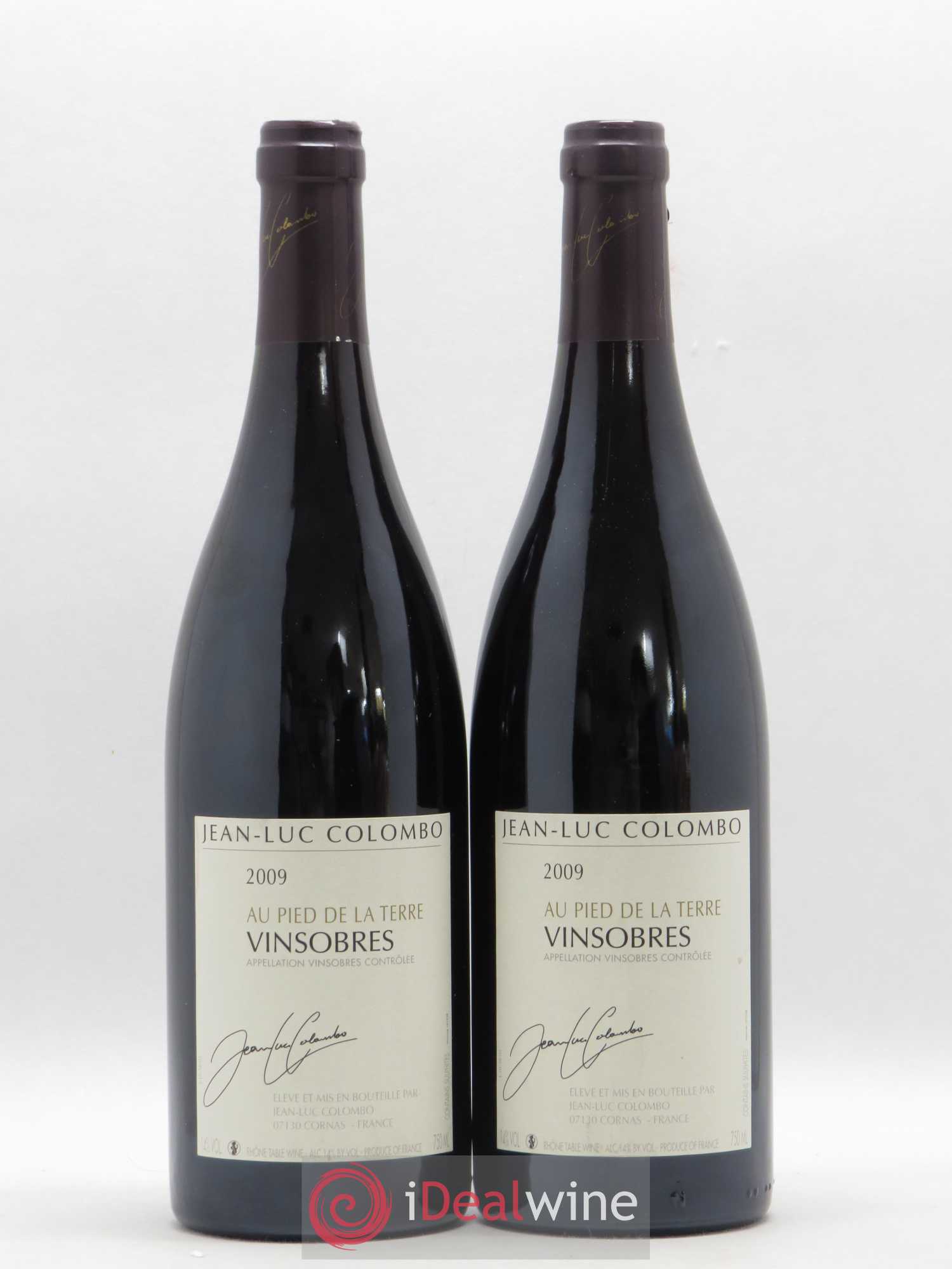 Côtes-du-Rhône Vinsobres Au Pied de la Terre Jean-Luc Colombo (sans prix de réserve) 2009 - Posten von 2 Flaschen - 0
