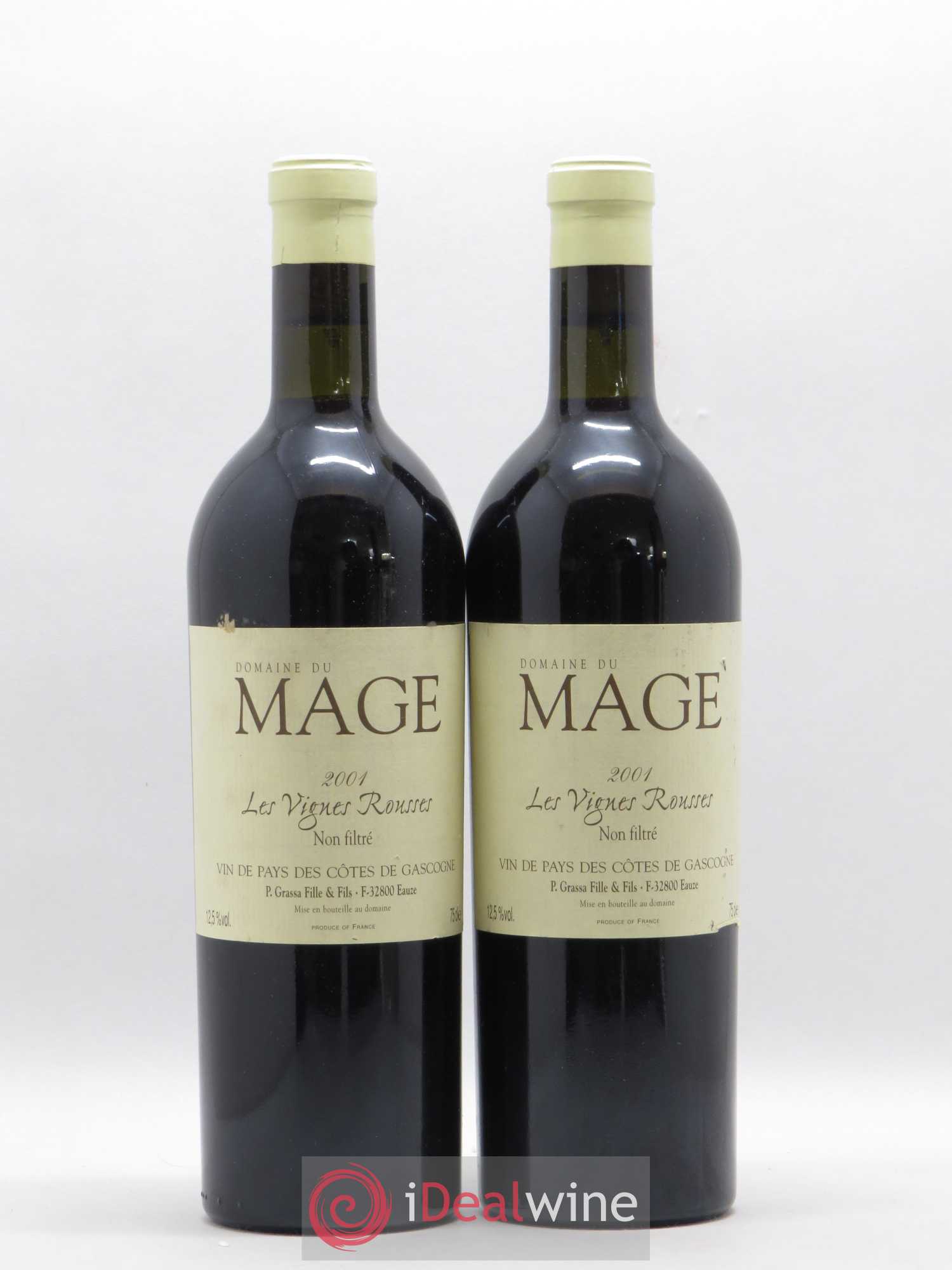 Côtes de Gascogne (VDP des Côtes de Gascogne) Domaine du Mage Les vignes rousses 2001 - Posten von 2 Flaschen - 0