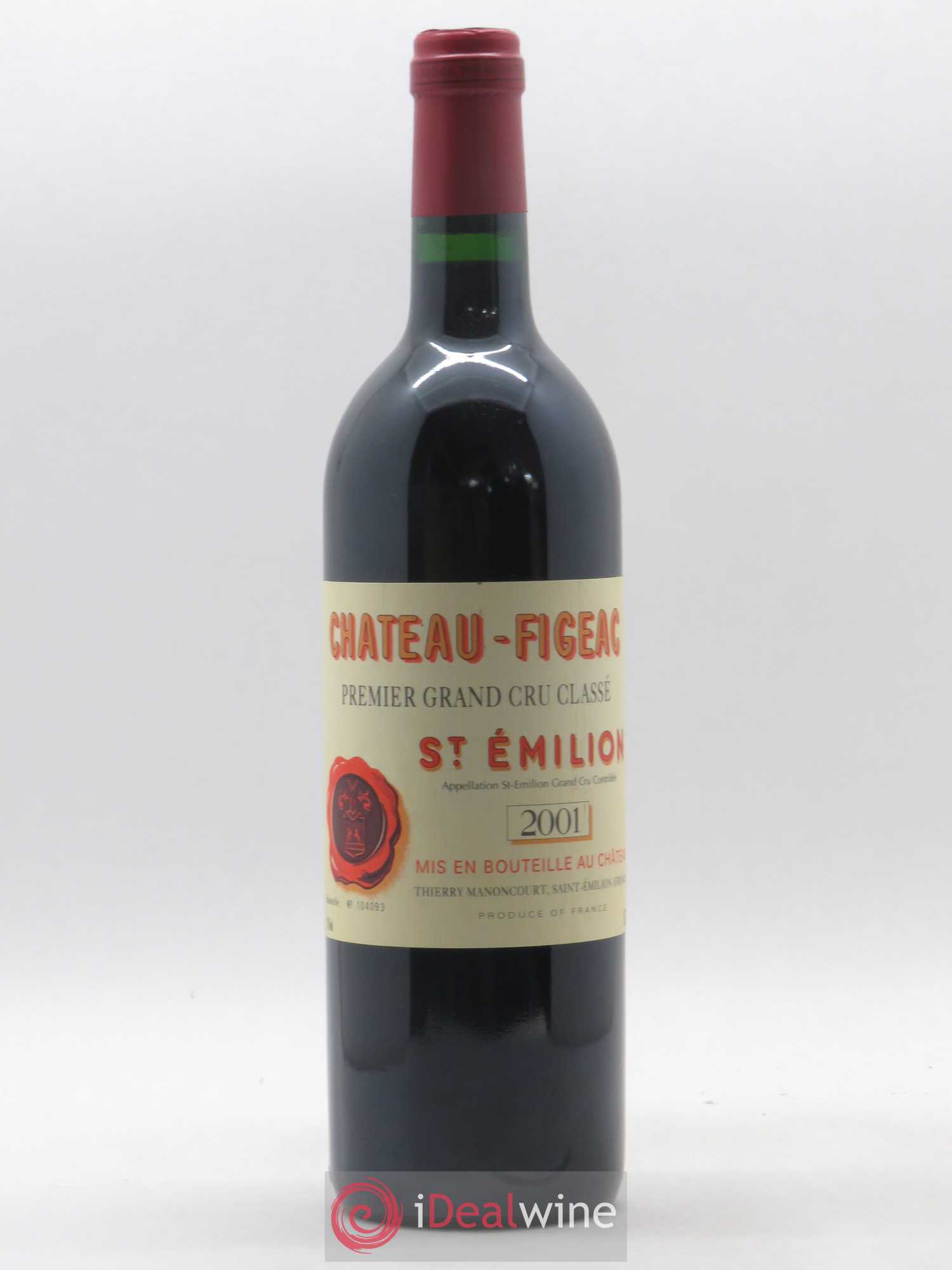 Château Figeac 1er Grand Cru Classé A 2001 - Lot de 1 bouteille - 0