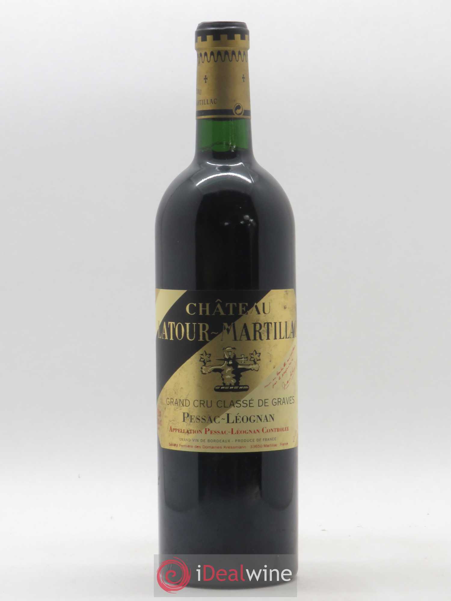 Château Latour-Martillac Cru Classé de Graves 2000 - Lot de 1 bouteille - 0