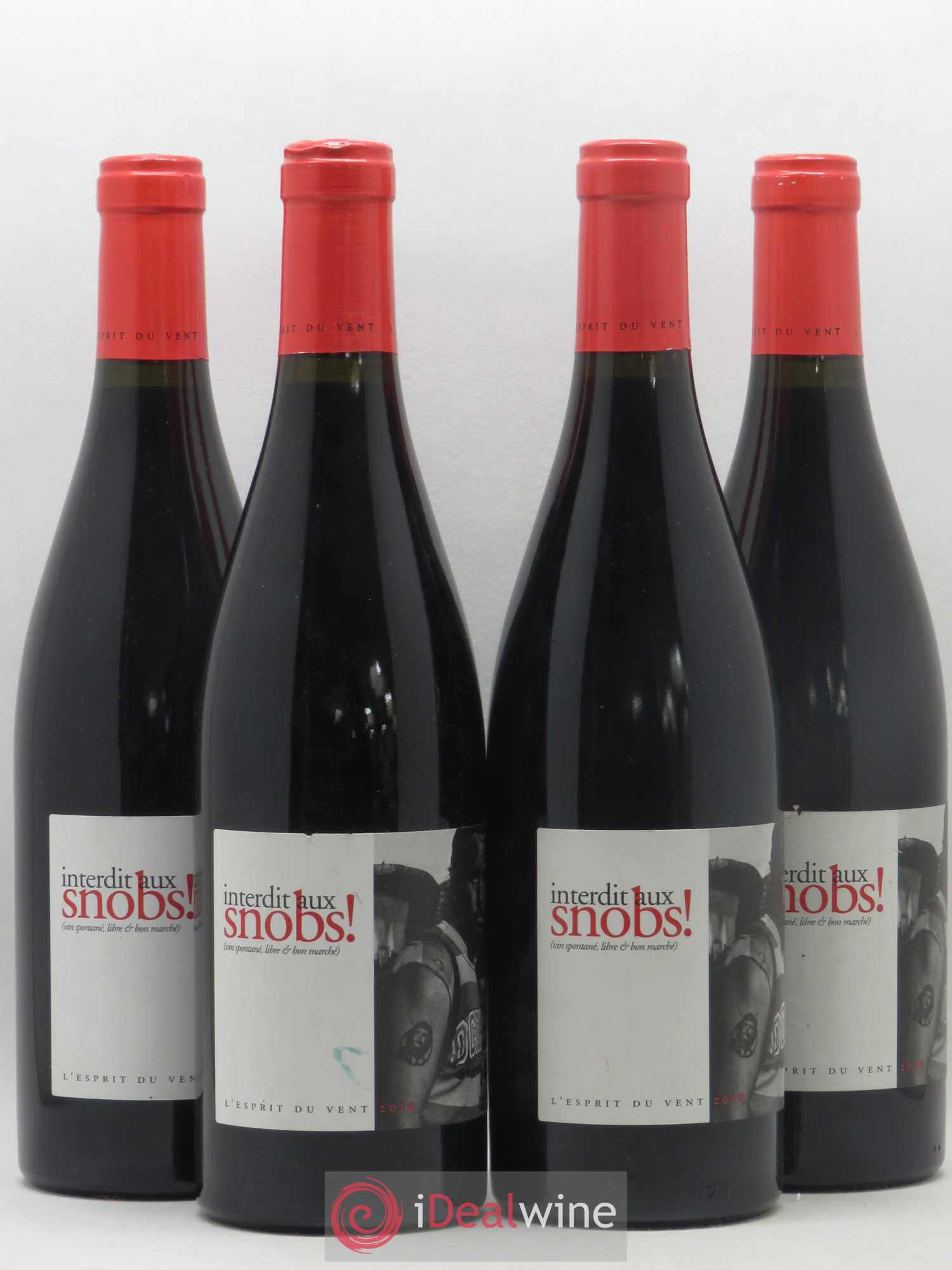 Corbières Castelmaure Scv Interdit Aux Snobs L'Esprit Du Vent (sans prix de réserve) 2010 - Lot de 4 bouteilles - 0