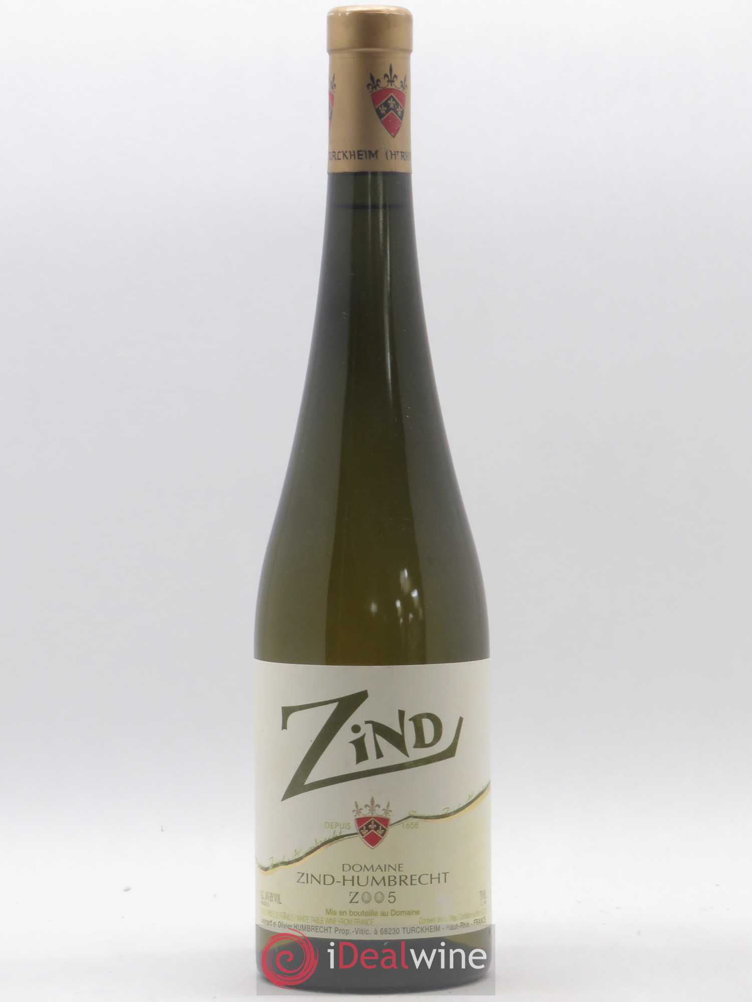 Vin de France Zind Zind-Humbrecht (Domaine) 2005 - Lot de 1 bouteille - 0