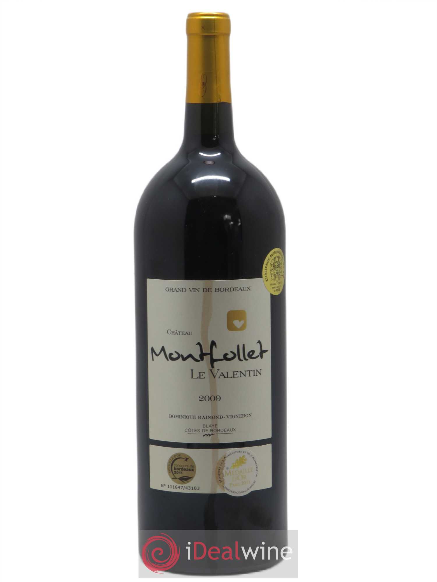 Premières-Côtes-de-Blaye (Blaye-Côtes-de-Bordeaux) Château Montfollet Le Valentin Dominique Raimond 2009 - Lot de 1 magnum - 0