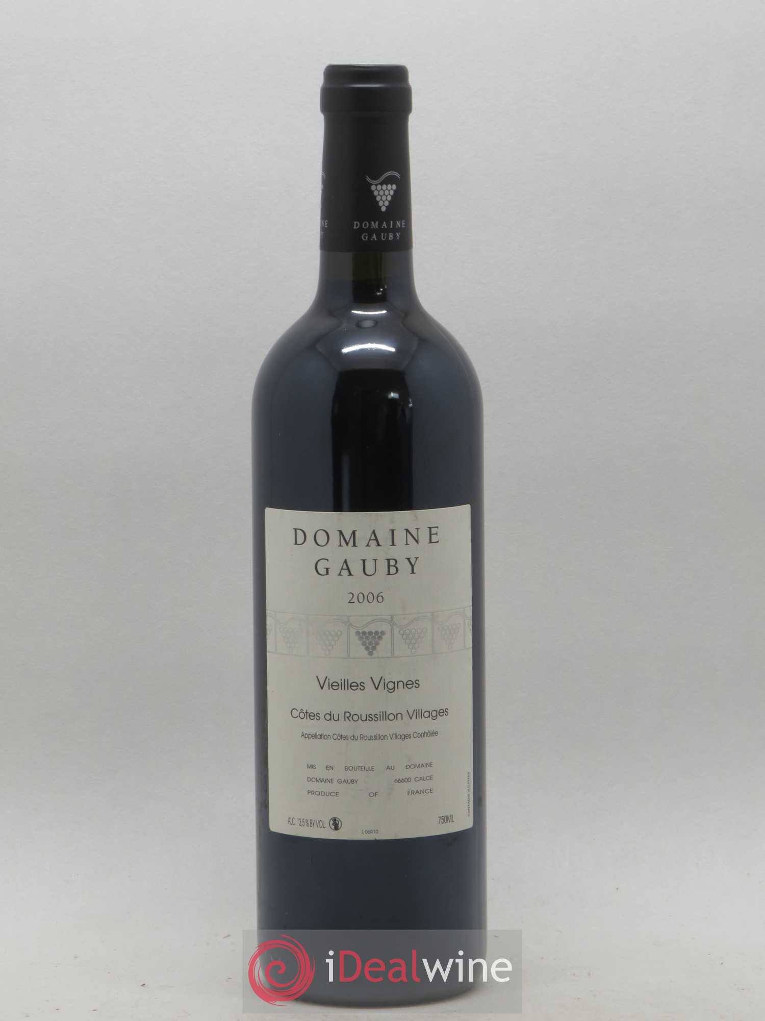 Côtes du Roussillon Villages Vieilles vignes Gauby (Domaine) 2006 - Lot de 1 bouteille - 0