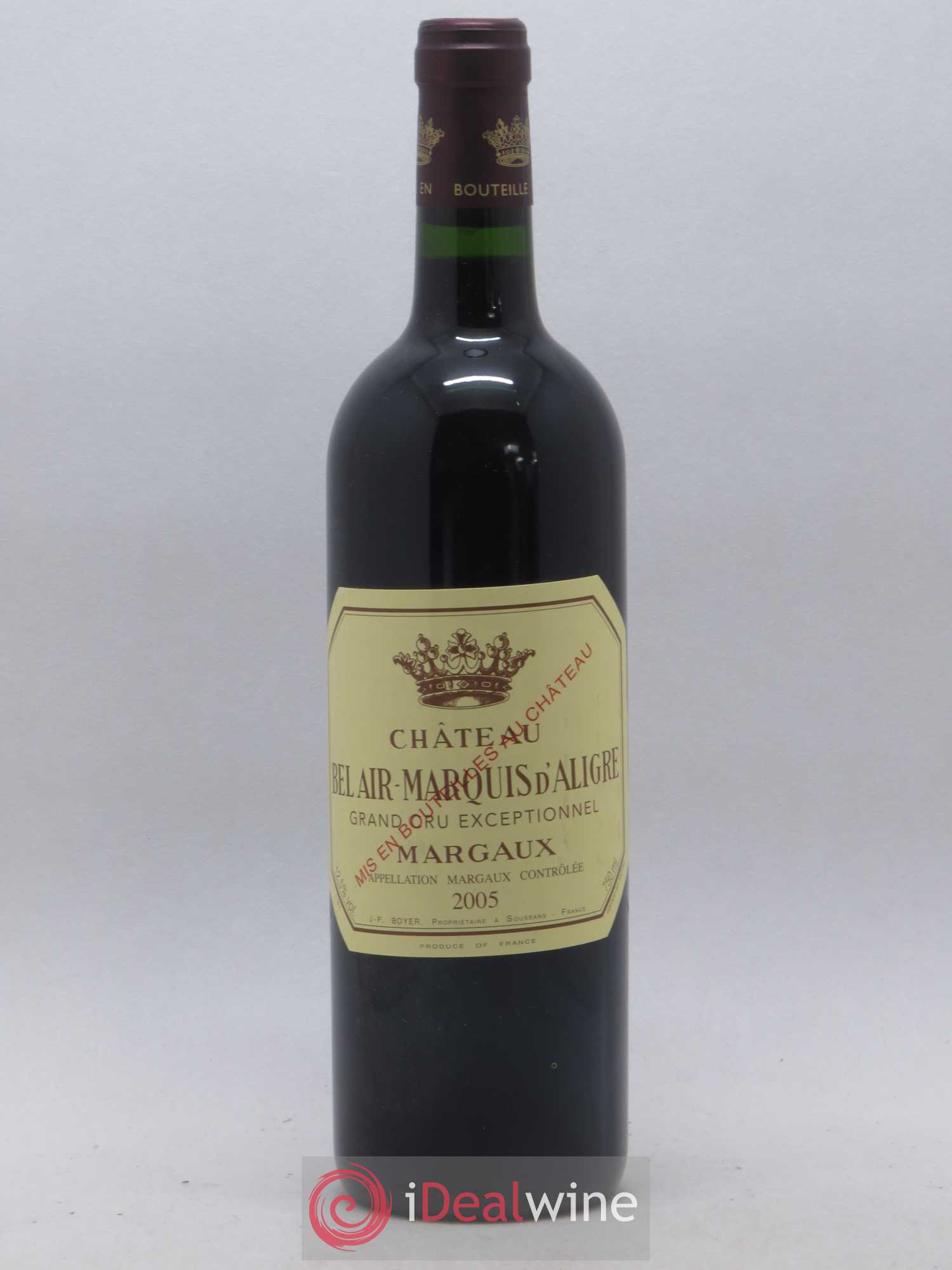 Château Bel Air Marquis d'Aligre 2005 - Lot de 1 bouteille - 0
