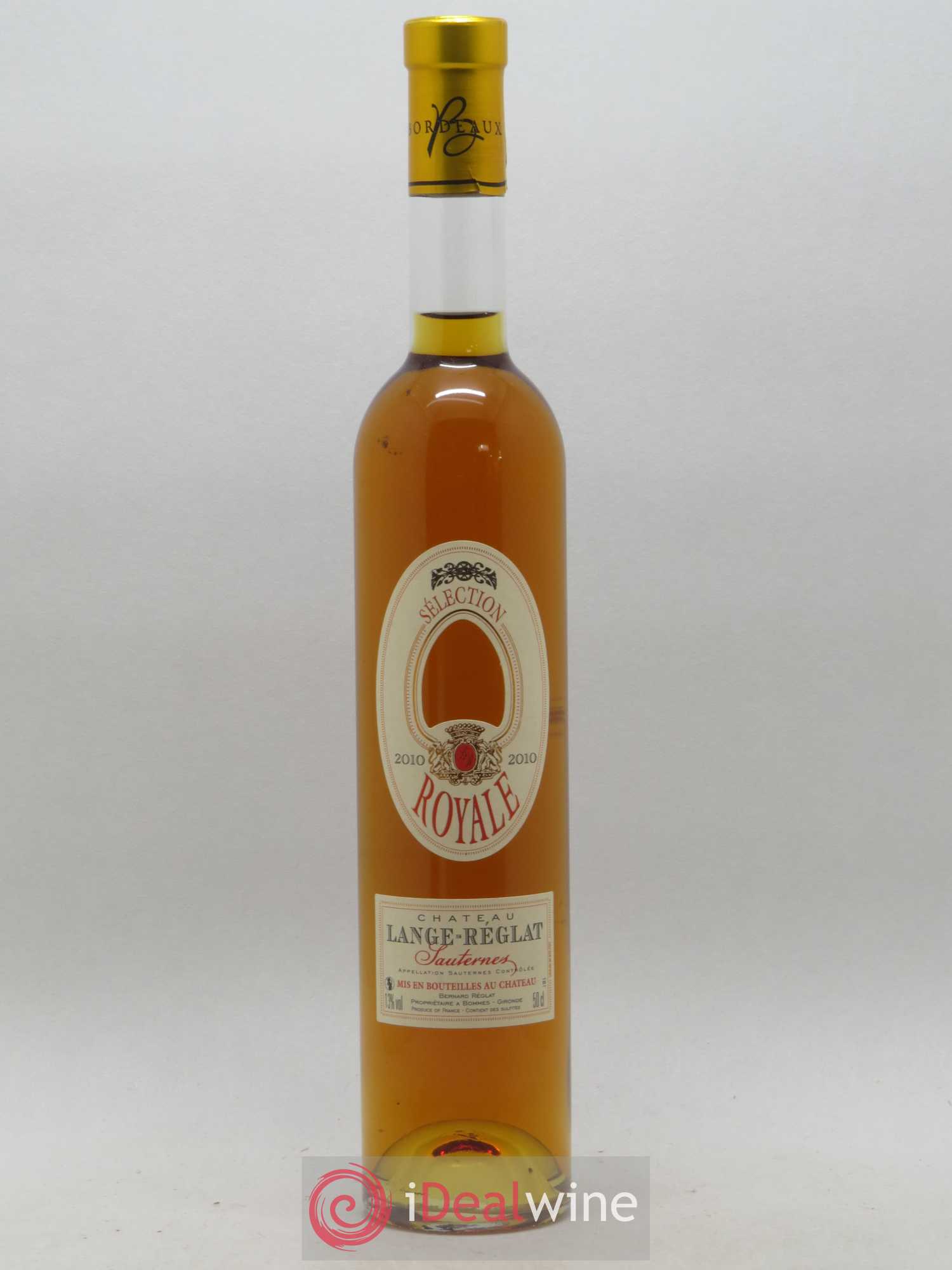 Sauternes Château Lange Réglat Sélection Royale 50cl 2010 - Posten von 1 Flasche - 0