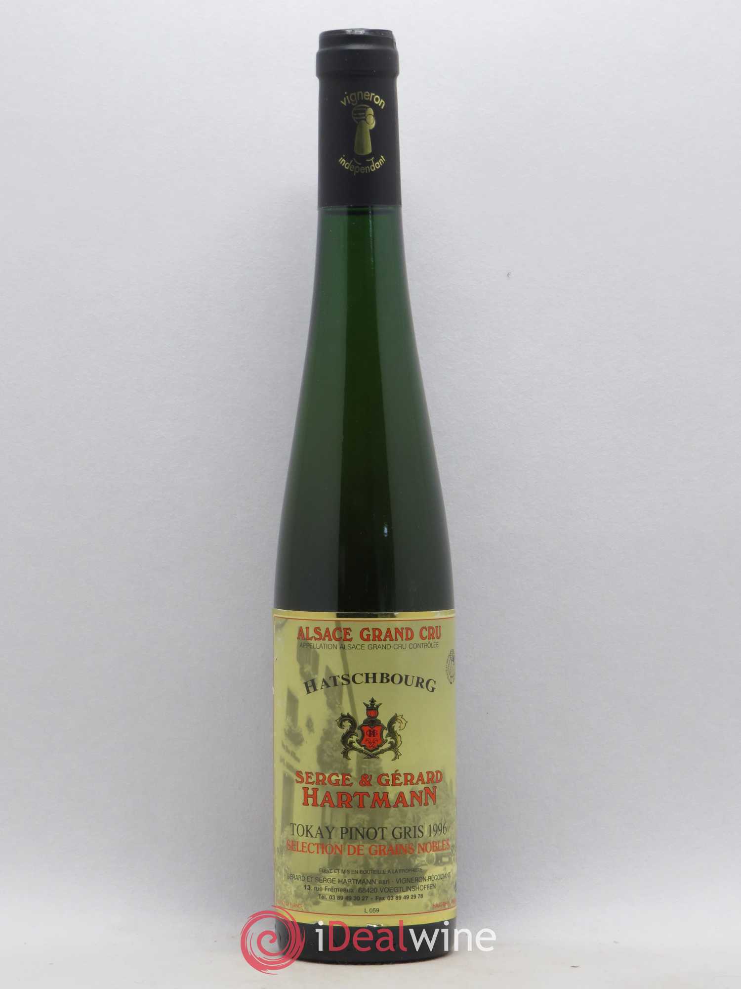Pinot Gris (Tokay) Sélection de Grains Nobles Grand Cru Hatschbourg Serge & Gérard Hartmann 1996 - Lotto di 1 bottiglia - 0