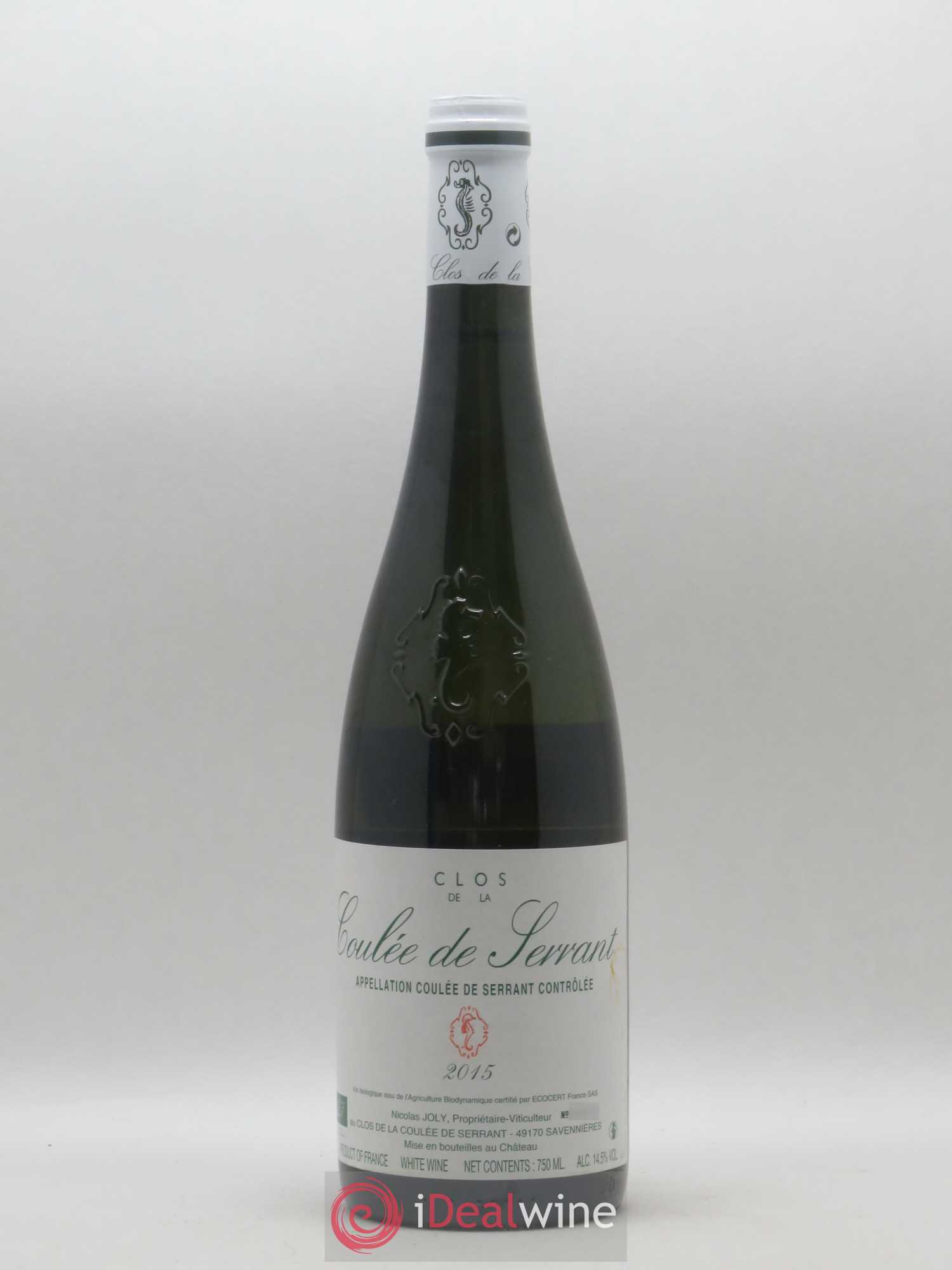 Savennières Clos de la Coulée de Serrant Vignobles de la Coulée de Serrant - Nicolas Joly 2015 - Lot de 1 bouteille - 0