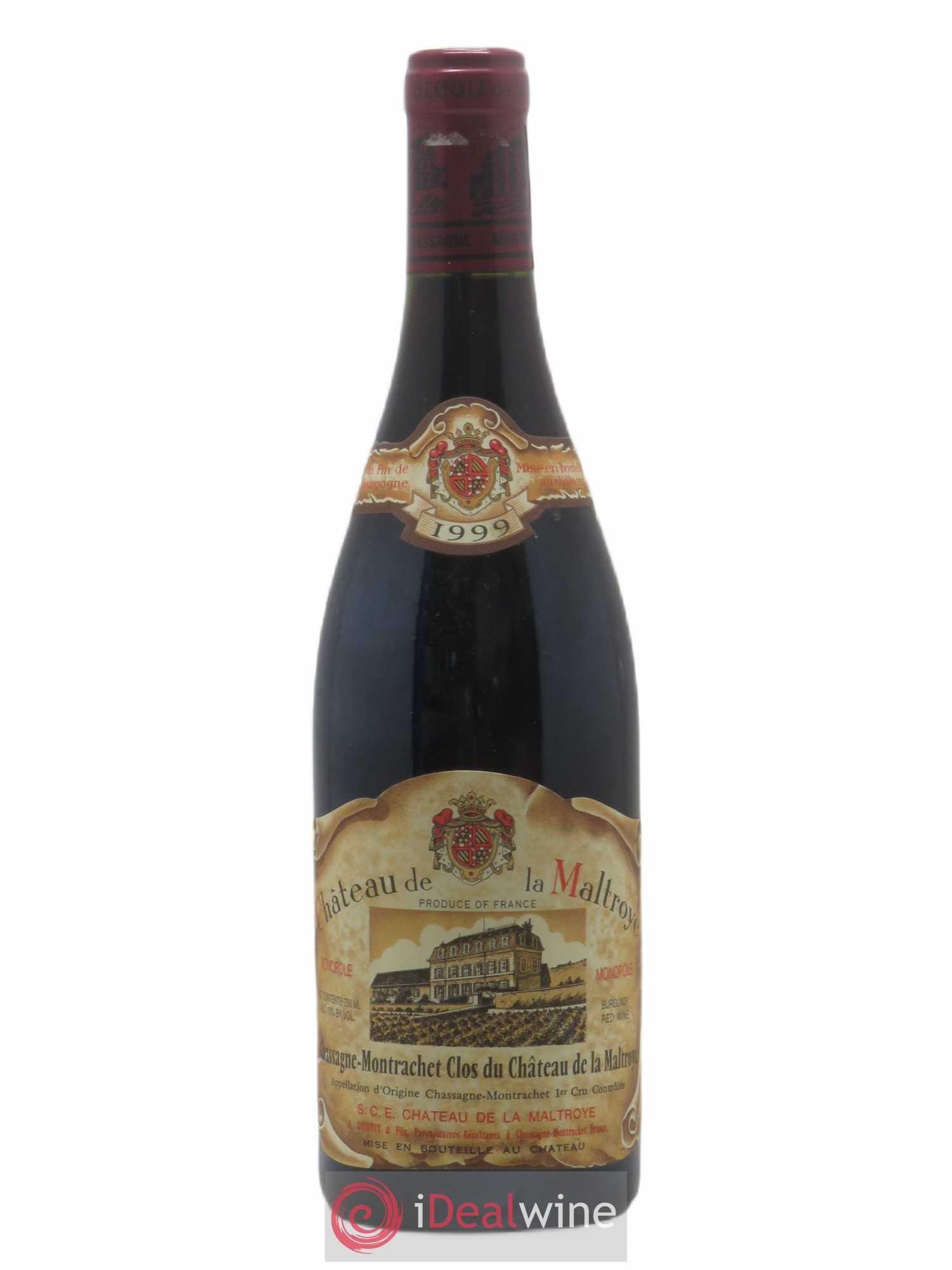 Chassagne-Montrachet 1er Cru Clos du Château Château de la Maltroye 1999 - Posten von 1 Flasche - 0