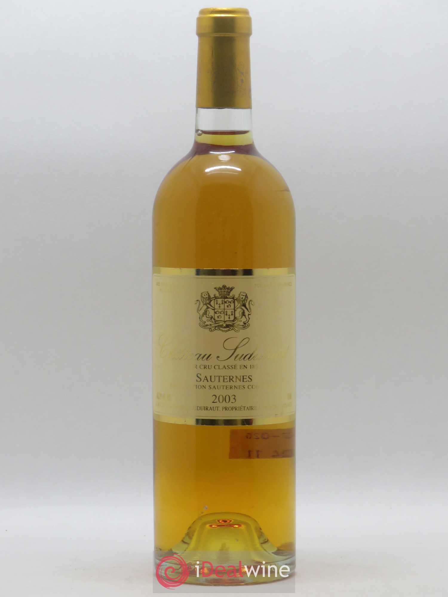 Château Suduiraut 1er Grand Cru Classé 2003 - Lotto di 1 bottiglia - 0