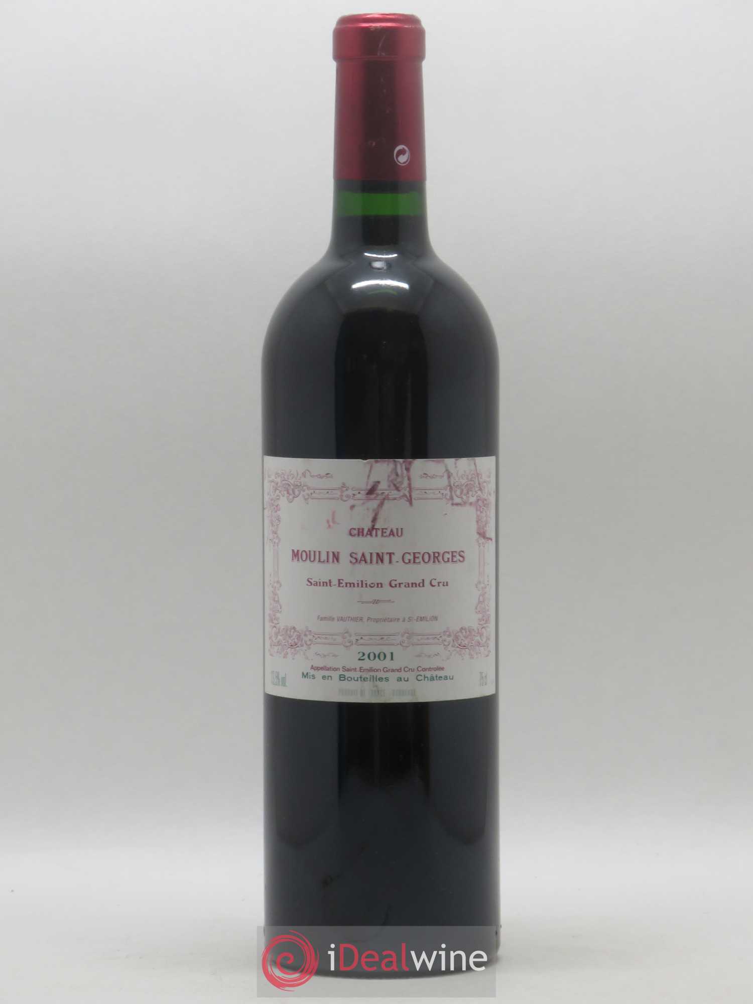 Château Moulin Saint Georges 2001 - Lot de 1 bouteille - 0
