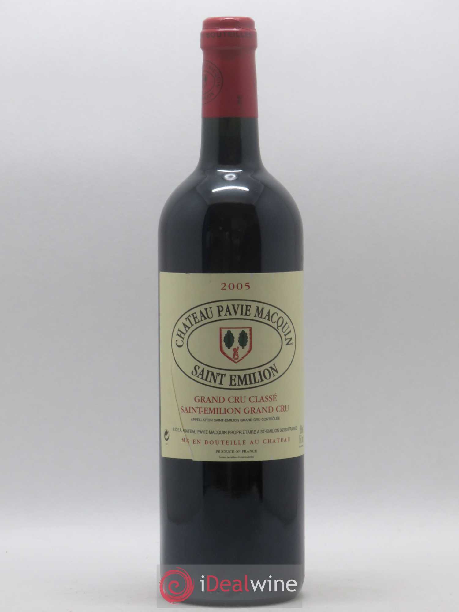 Château Pavie Macquin 1er Grand Cru Classé B 2005 - Lot de 1 bouteille - 0