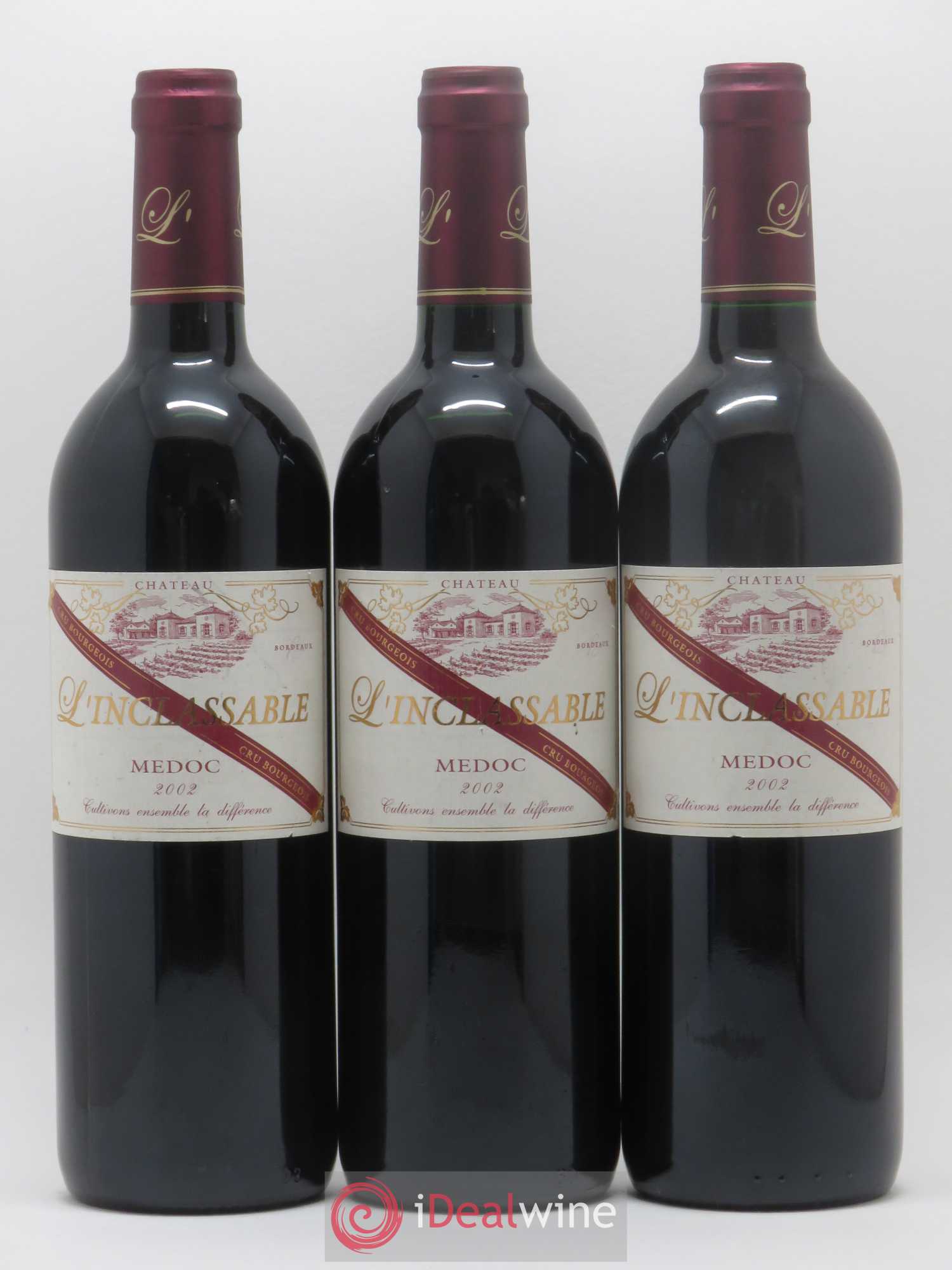 Médoc Château L'inclassable 2002 - Posten von 3 Flaschen - 0