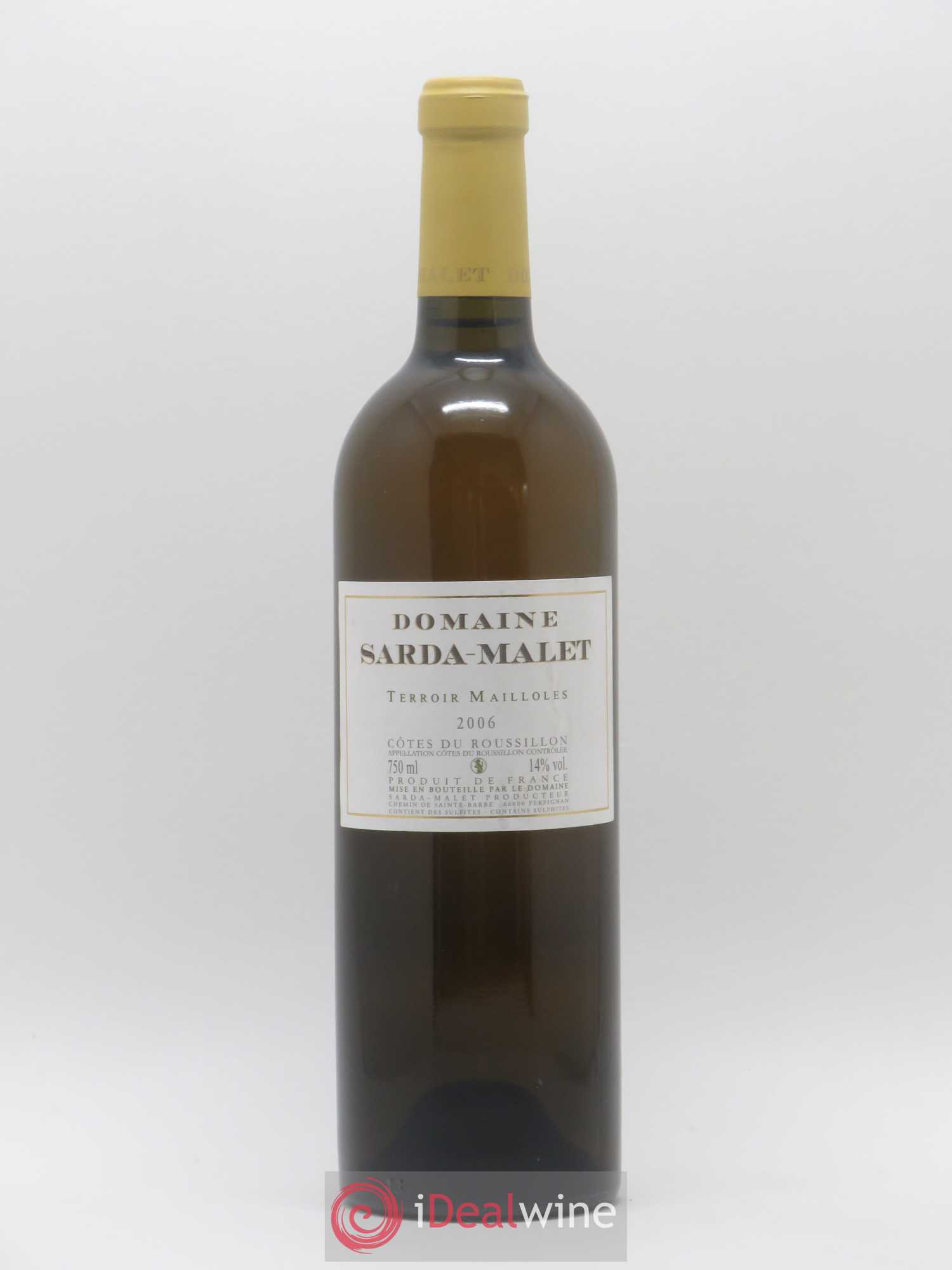 Côtes du Roussillon Domaine Sarda-Malet Terroir Mailloles Jérôme Malet 2006 - Lot de 1 bouteille - 0
