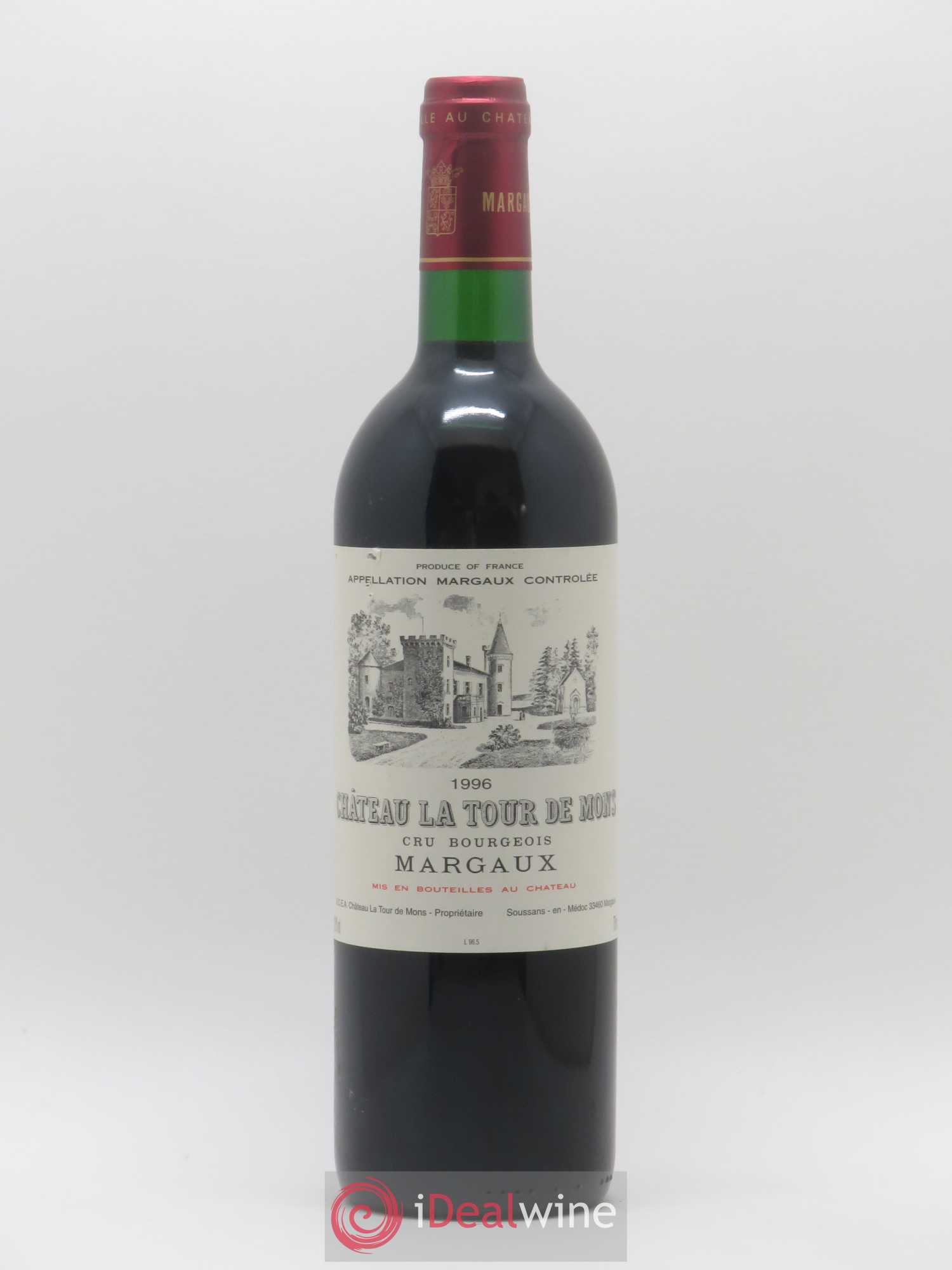 Château la Tour de Mons Cru Bourgeois 1996 - Lot de 1 bouteille - 0