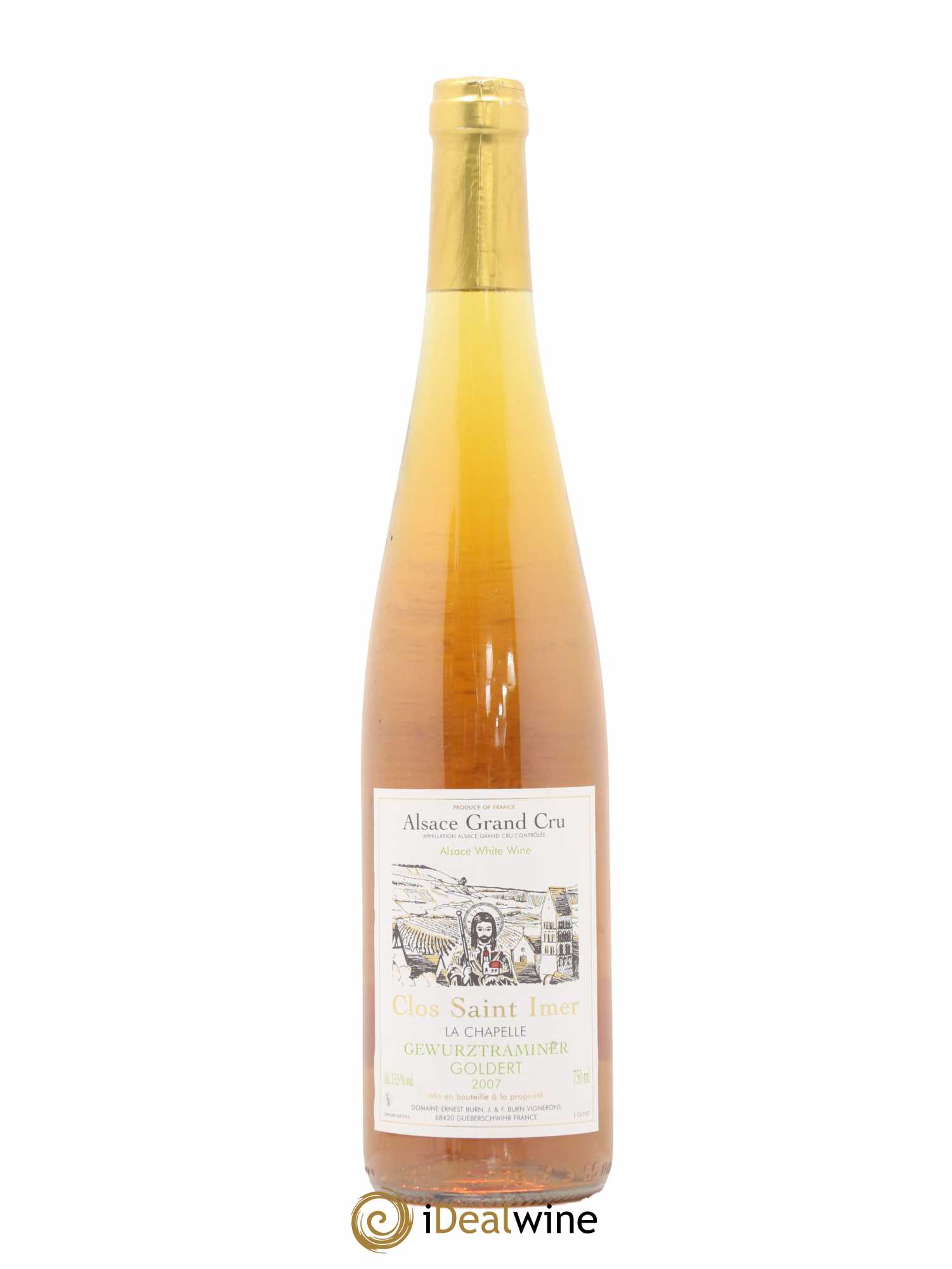 Gewurztraminer Grand Cru Goldert Clos Saint Imer La Chapelle Domaine Ernest Burn 2007 - Posten von 1 Flasche - 0