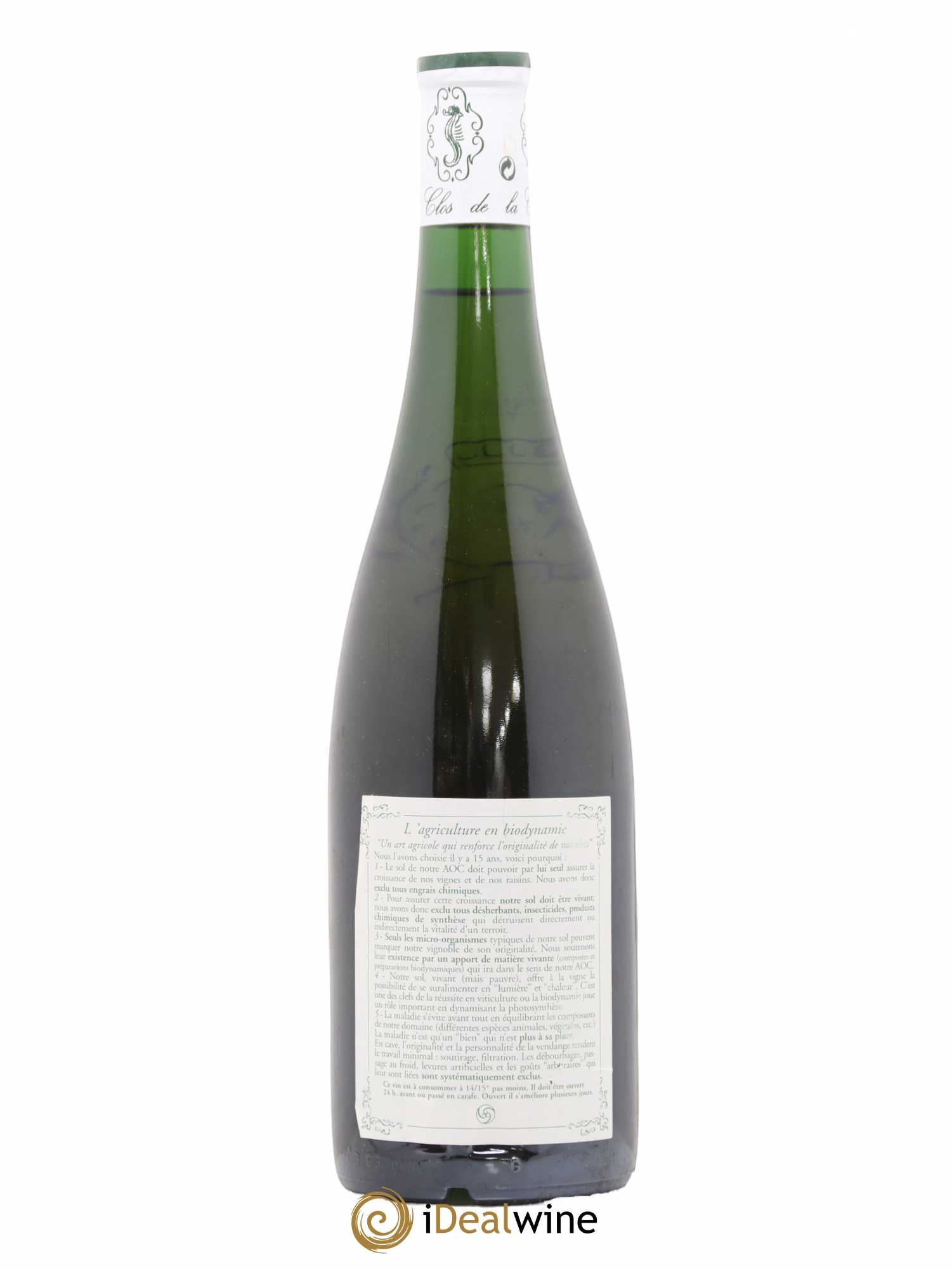 Savennières Clos de la Coulée de Serrant Moelleux Vignobles de la Coulée de Serrant - Nicolas Joly 1995 - Lotto di 1 bottiglia - 1