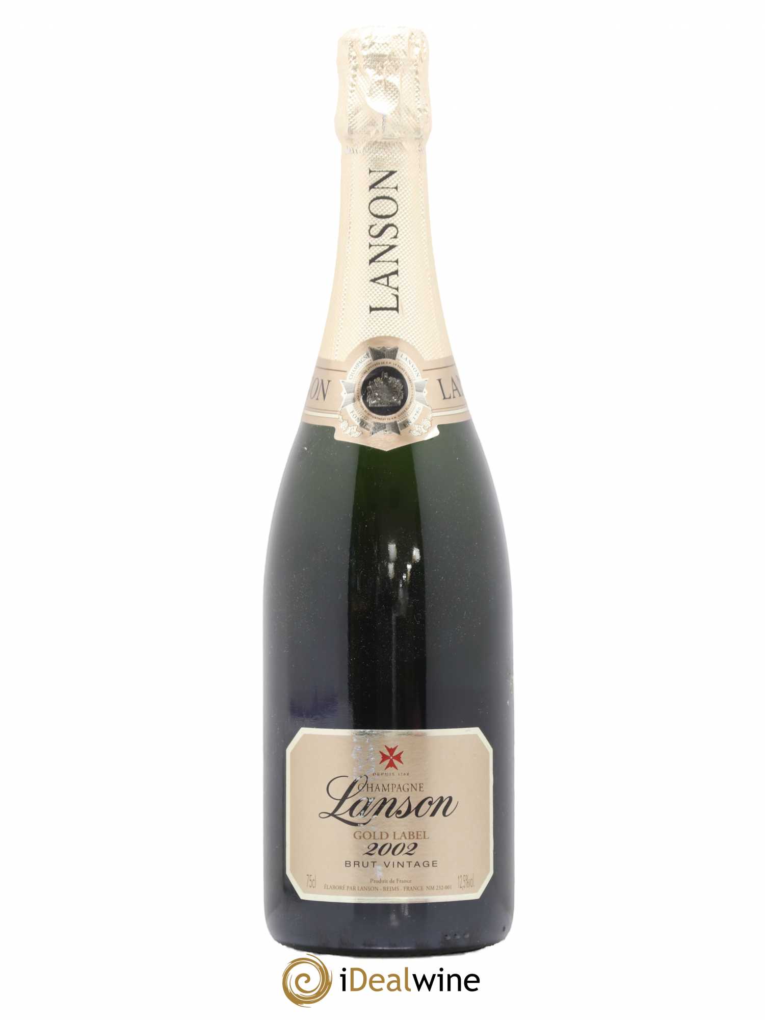 Champagne Gold Label Brut Lanson 2002 - Lot de 1 bouteille - 0