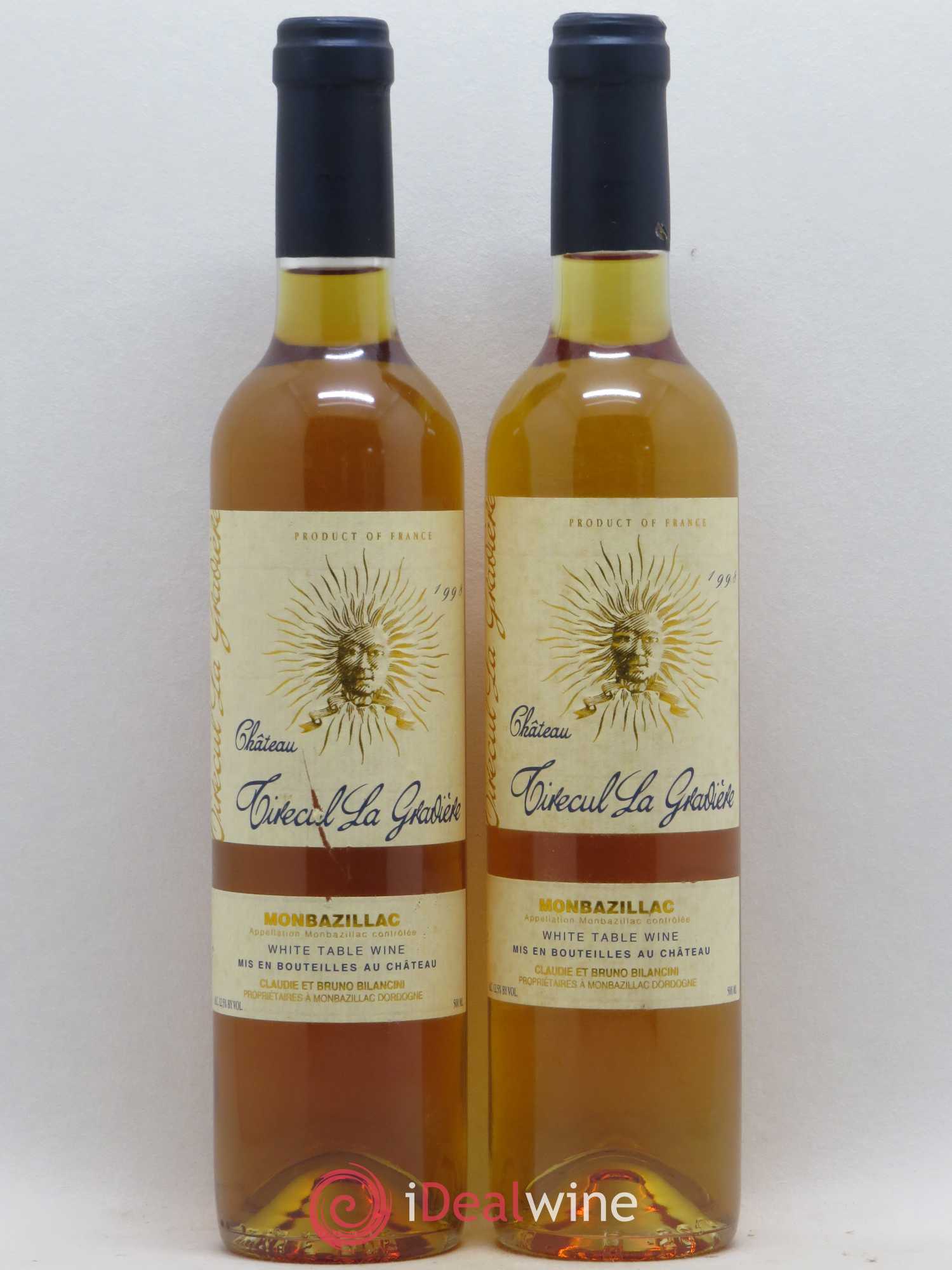 Monbazillac Château Tirecul La Gravière Bruno et Claudie Bilancini 1998 - Lotto di 2 bottiglie - 0