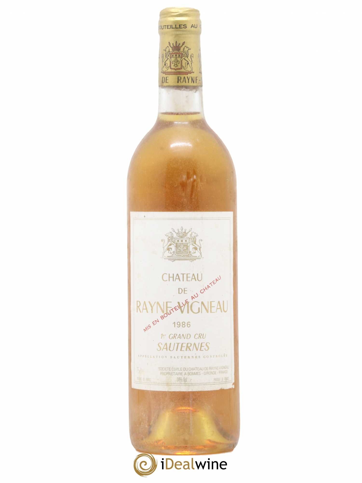 Château de Rayne Vigneau 1er Grand Cru Classé 1986 - Lotto di 1 bottiglia - 0