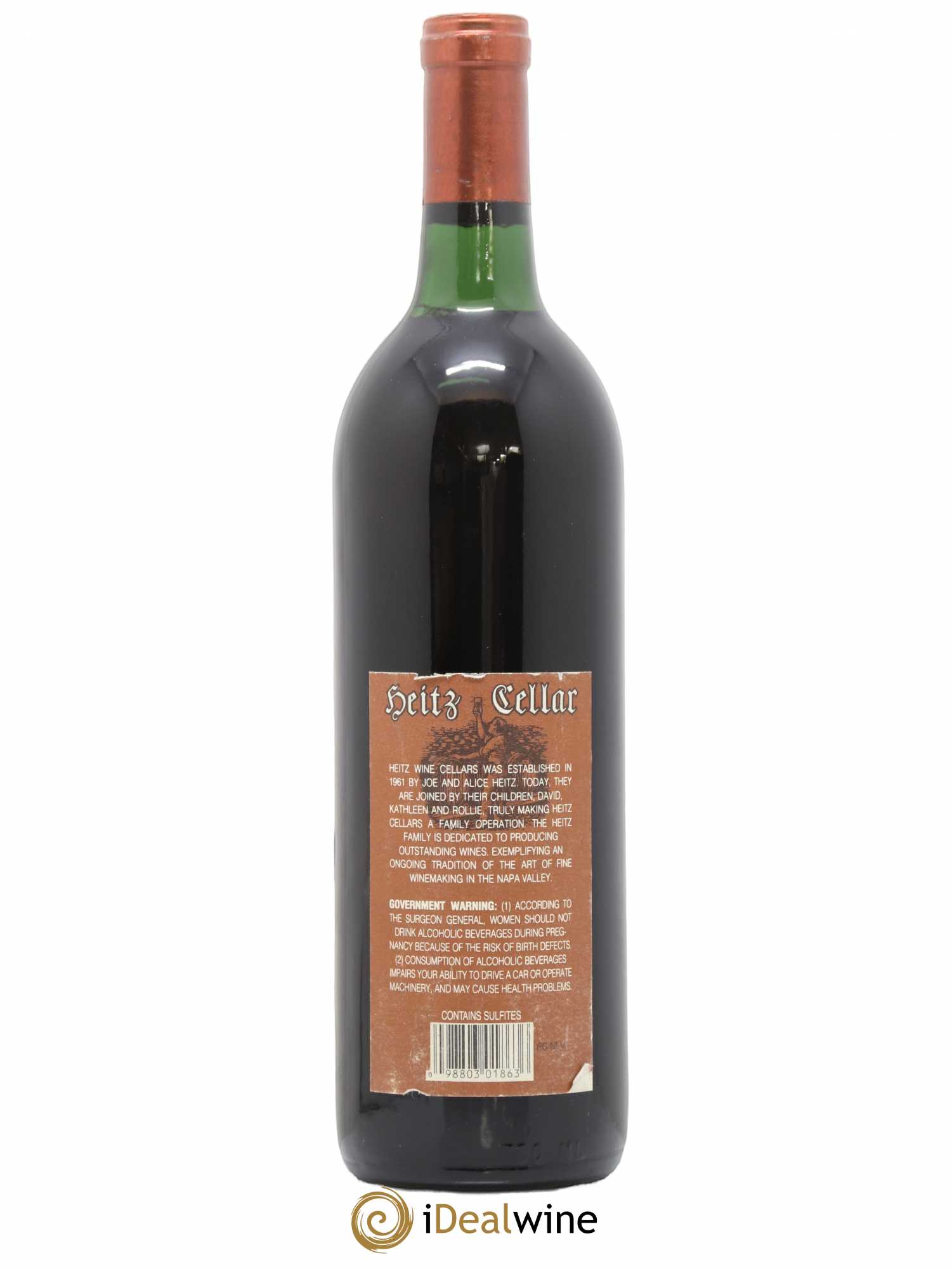 USA Napa Valley Cabernet Sauvignon Martha's Vineyard Heitz Cellar 1986 - Lot de 1 bouteille - 1