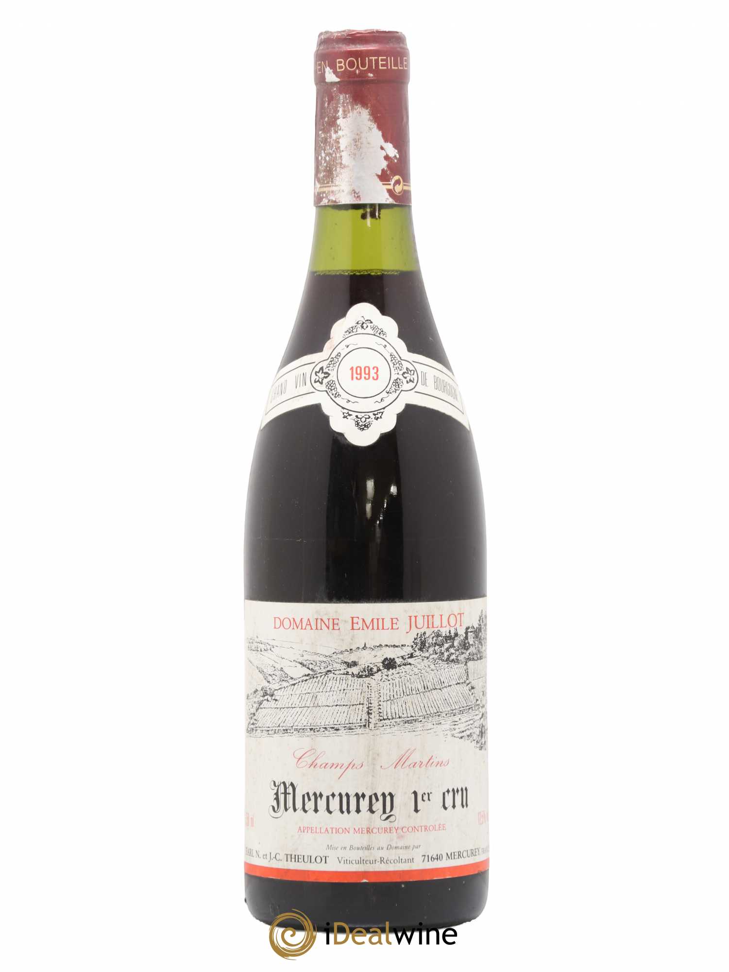 Mercurey 1er Cru Champs Martin Emile Juillot 1993 - Posten von 1 Flasche - 0