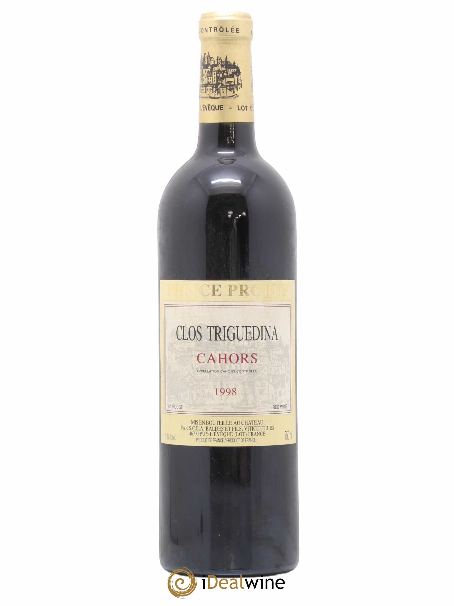 Cahors Clos Triguedina Probus Jean-Luc Baldès 1998 - Lot de 1 bouteille - 0