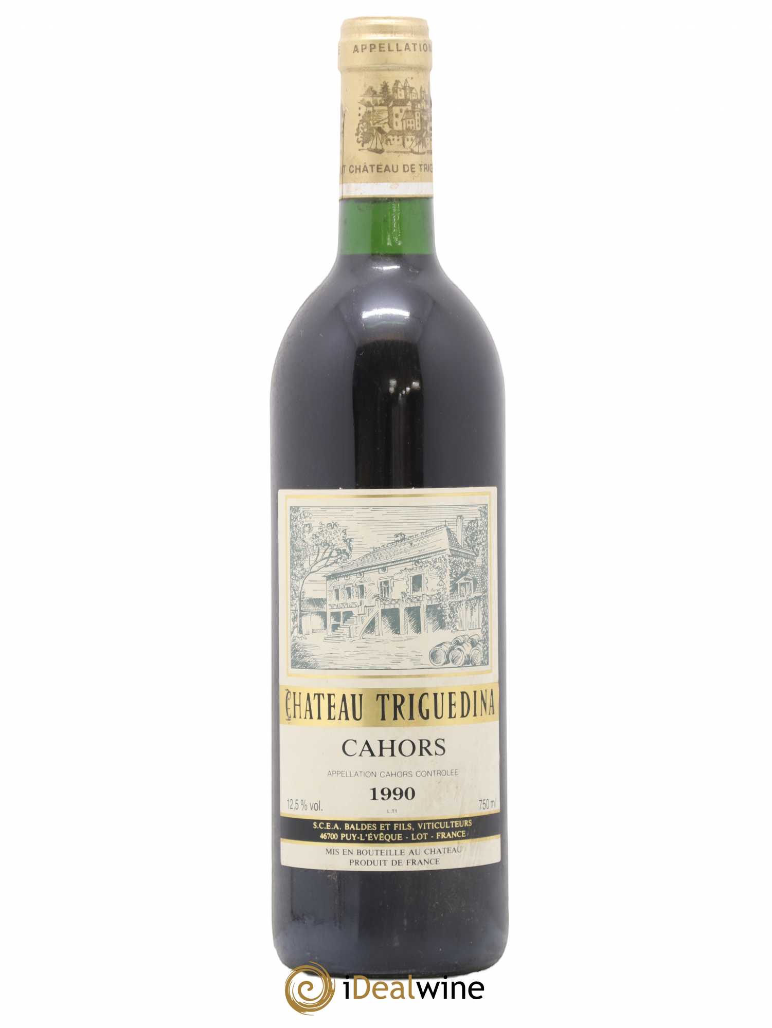 Cahors Clos Triguedina Jean-Luc Baldès 1990 - Lot de 1 bouteille - 0