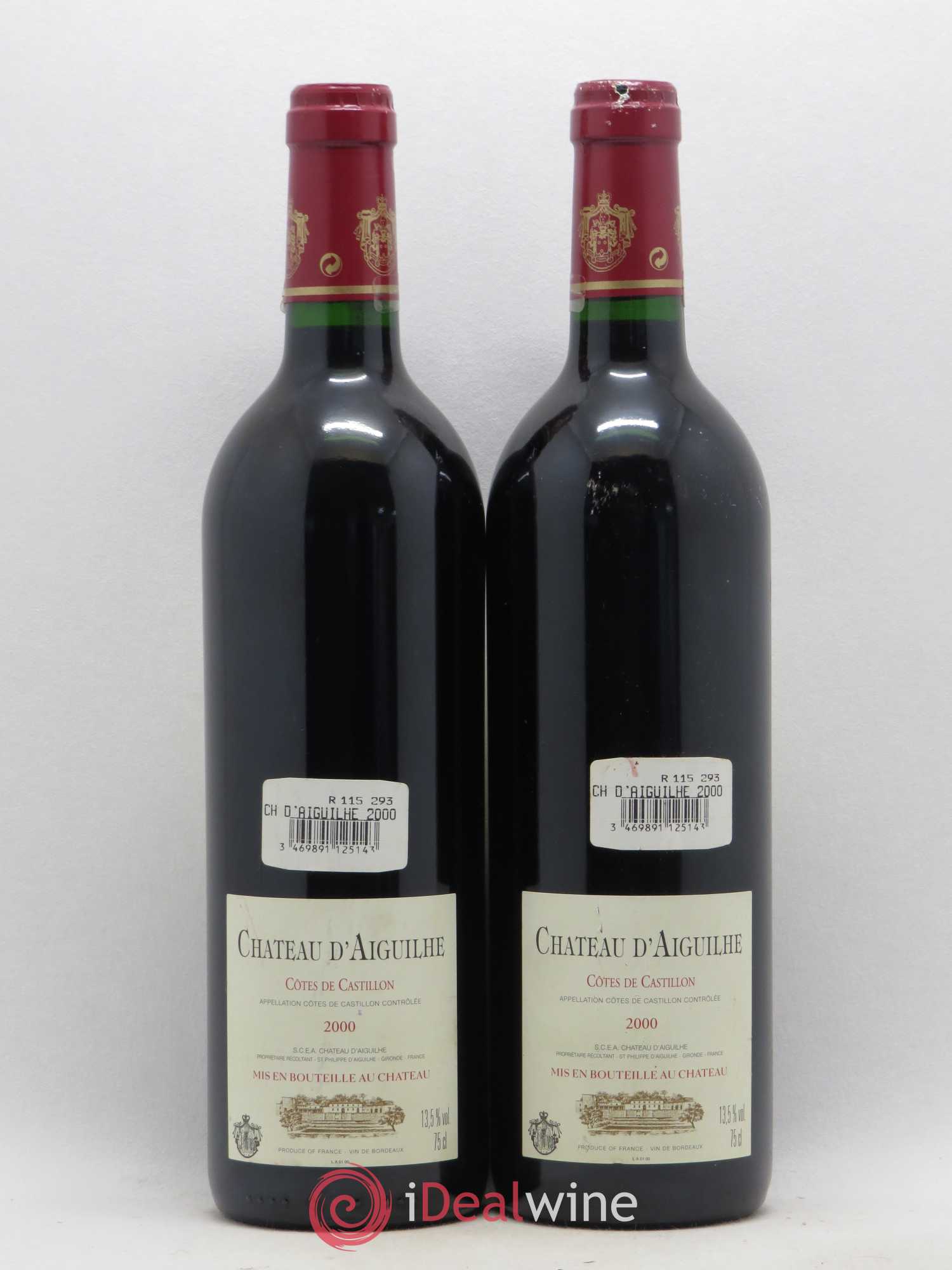 Château d' Aiguilhe 2000 - Lot de 2 bouteilles - 1