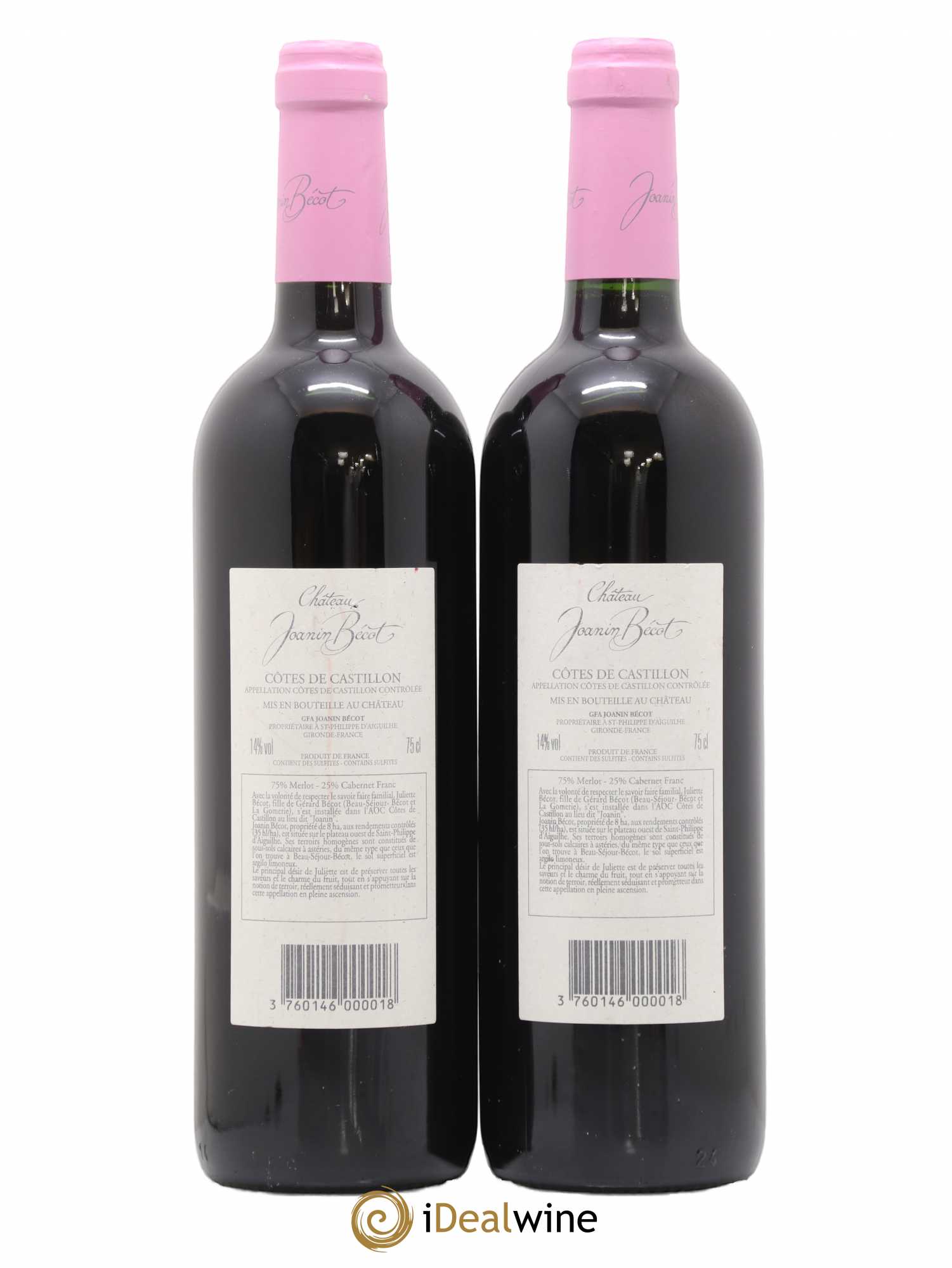 Château Joanin Bécot 2004 - Lot de 2 bouteilles - 1