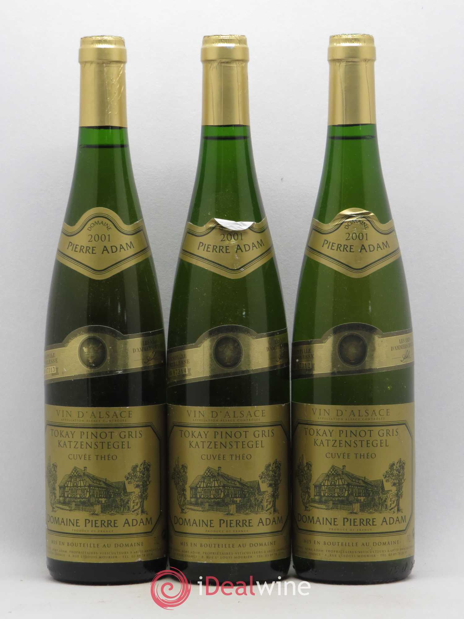 Pinot Gris Katzenstegel cuvée Théo Pierre Adam 2001 - Posten von 3 Flaschen - 0