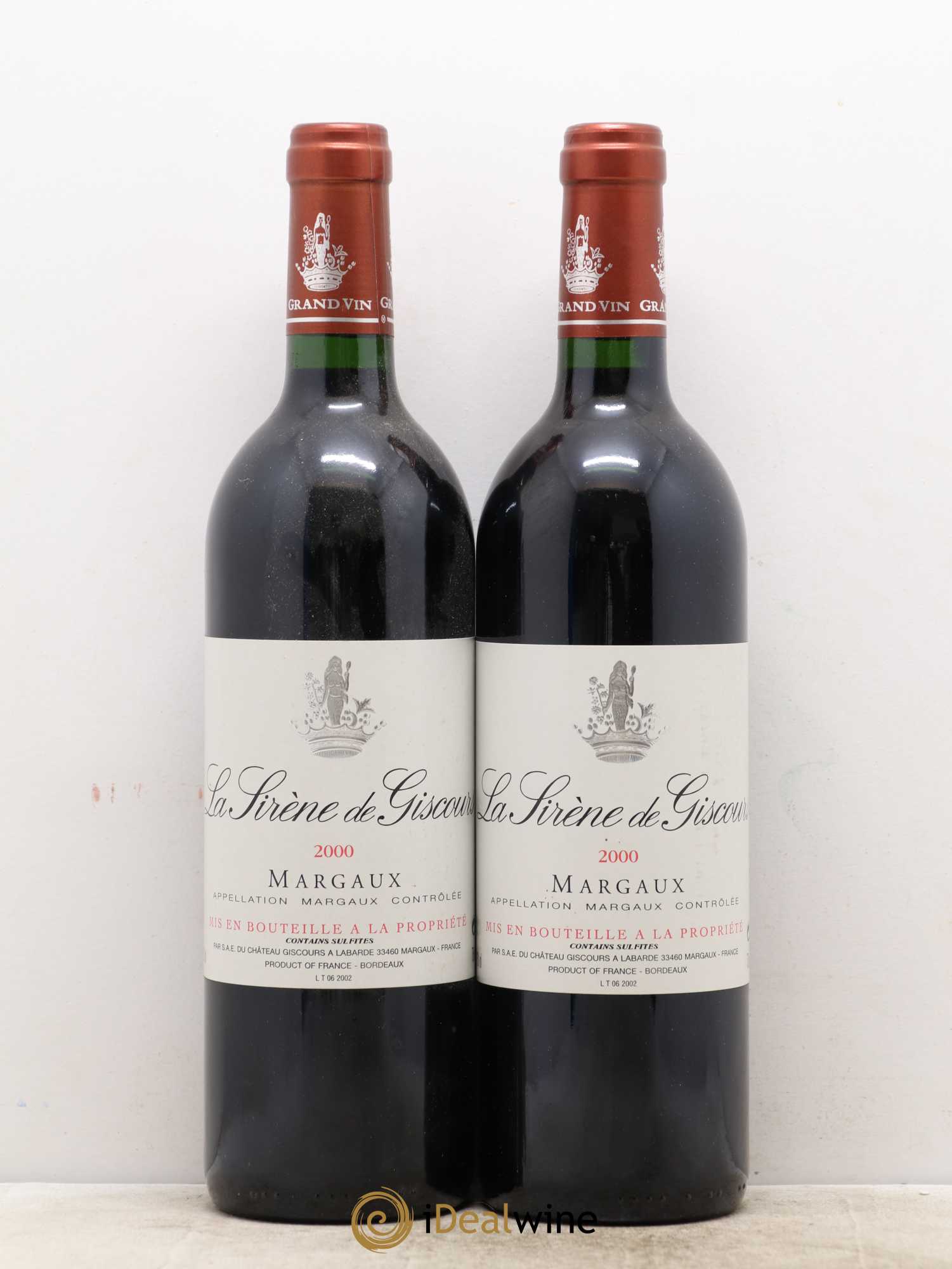 La Sirène de Giscours 2000 - Lot de 2 bouteilles - 0