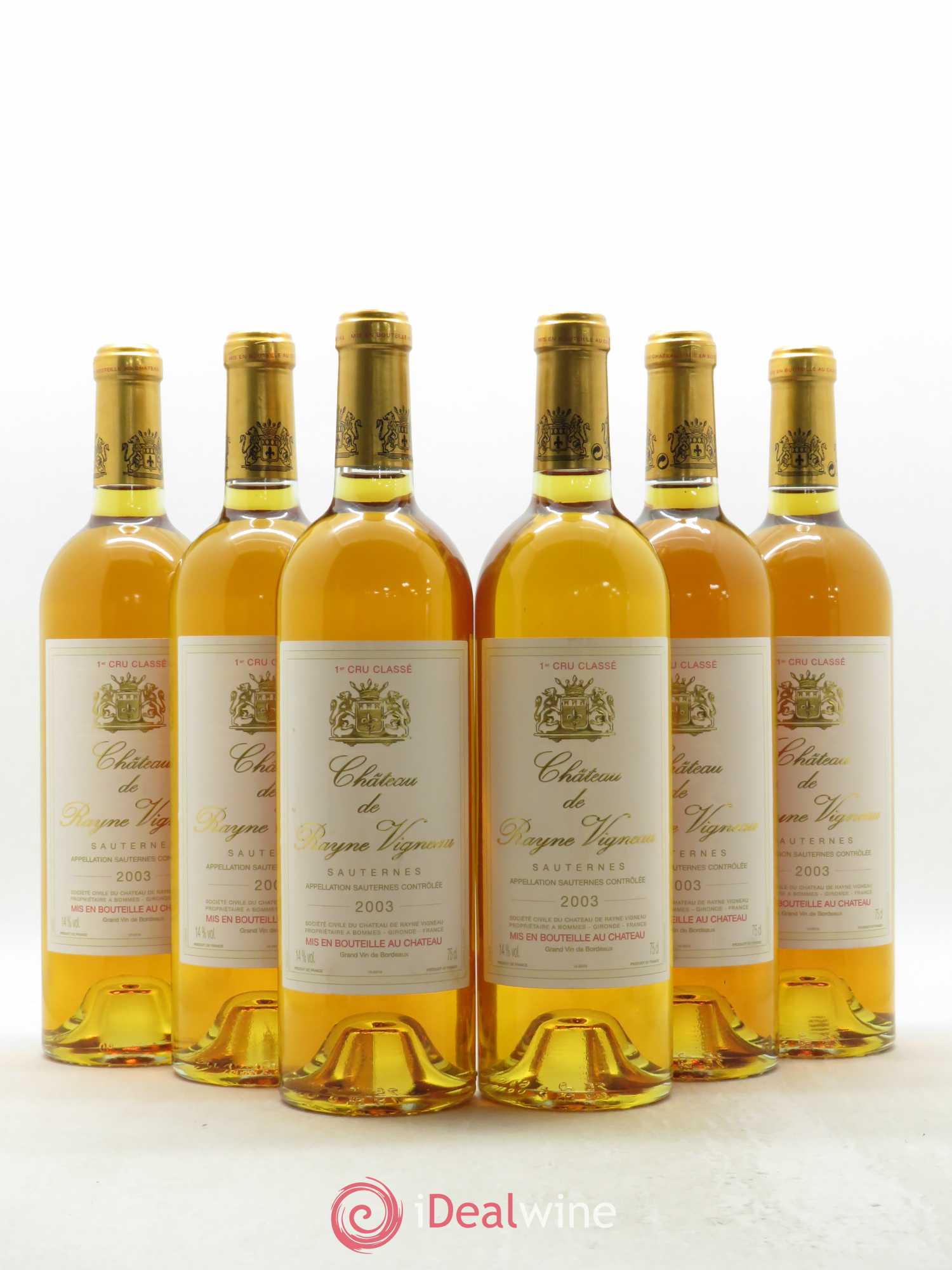 Château de Rayne Vigneau 1er Grand Cru Classé 2003 - Lotto di 6 bottiglie - 0
