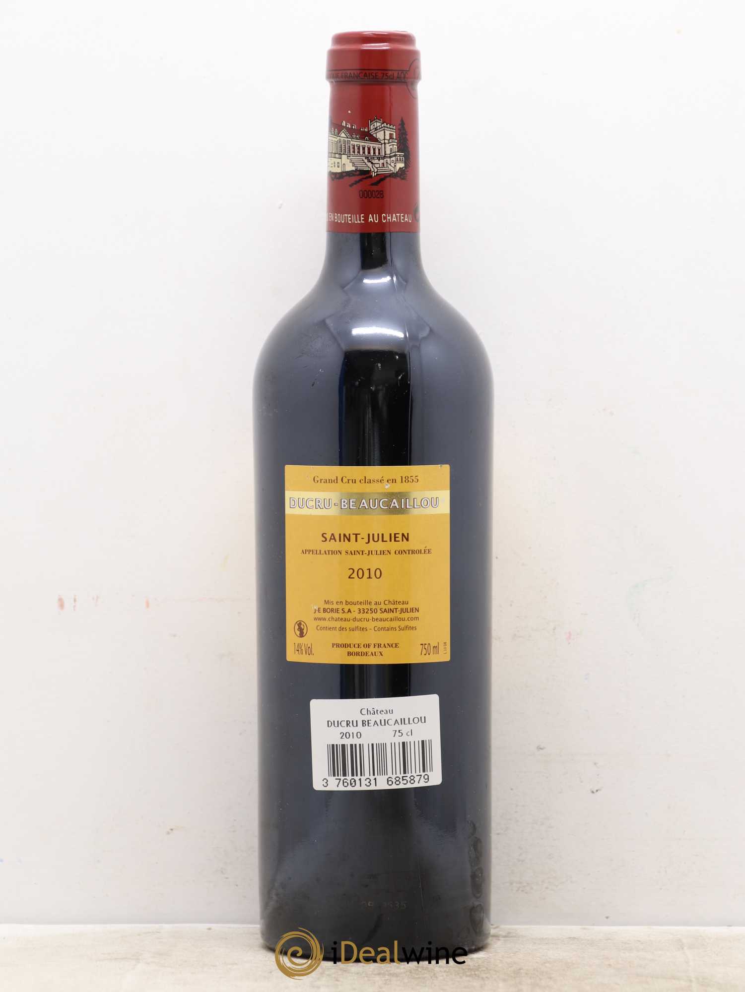 Château Ducru Beaucaillou 2ème Grand Cru Classé 2010 - Lot de 1 bouteille - 1