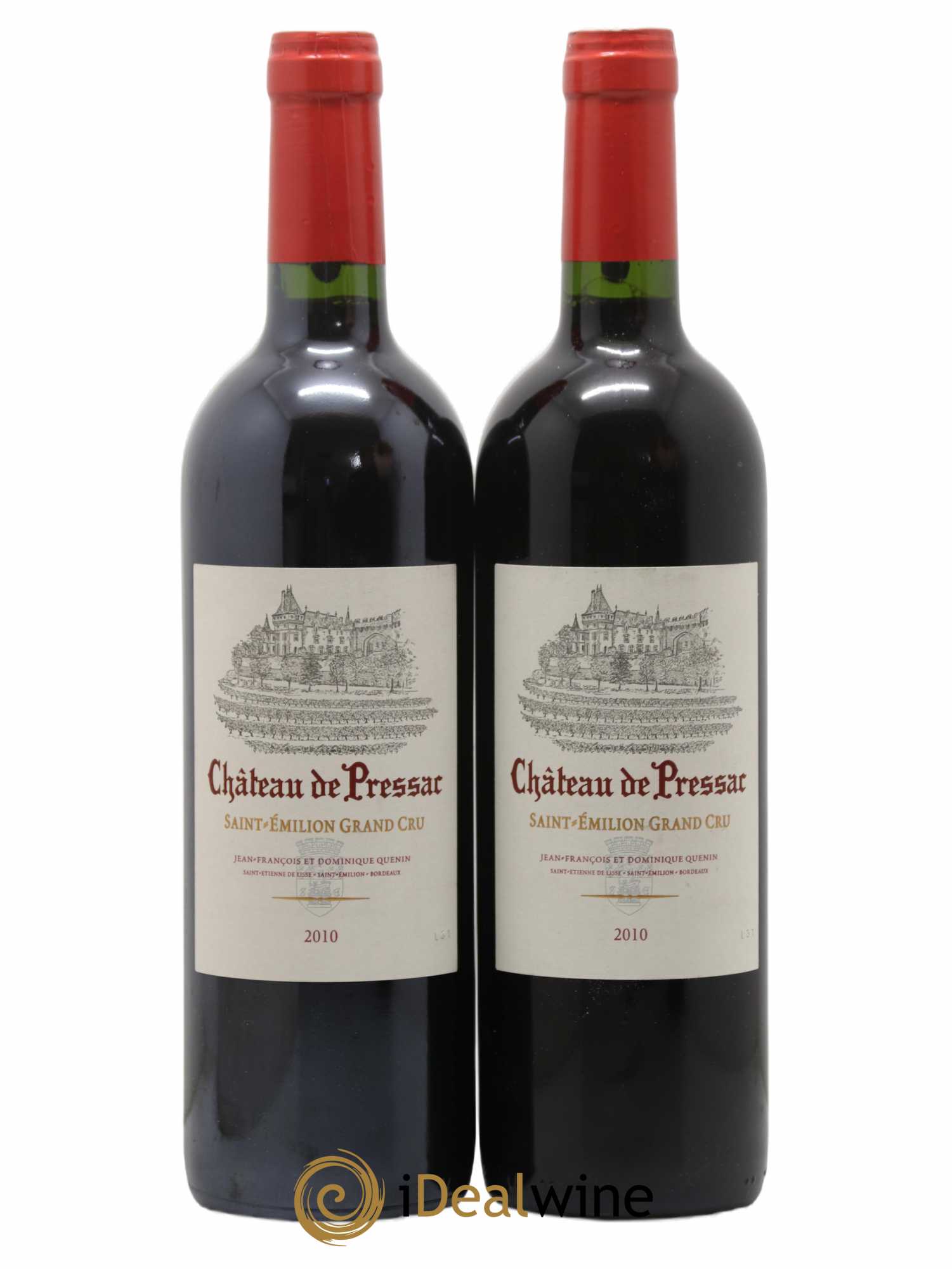 Château de Pressac Grand Cru Classé 2010 - Lot de 2 bouteilles - 0