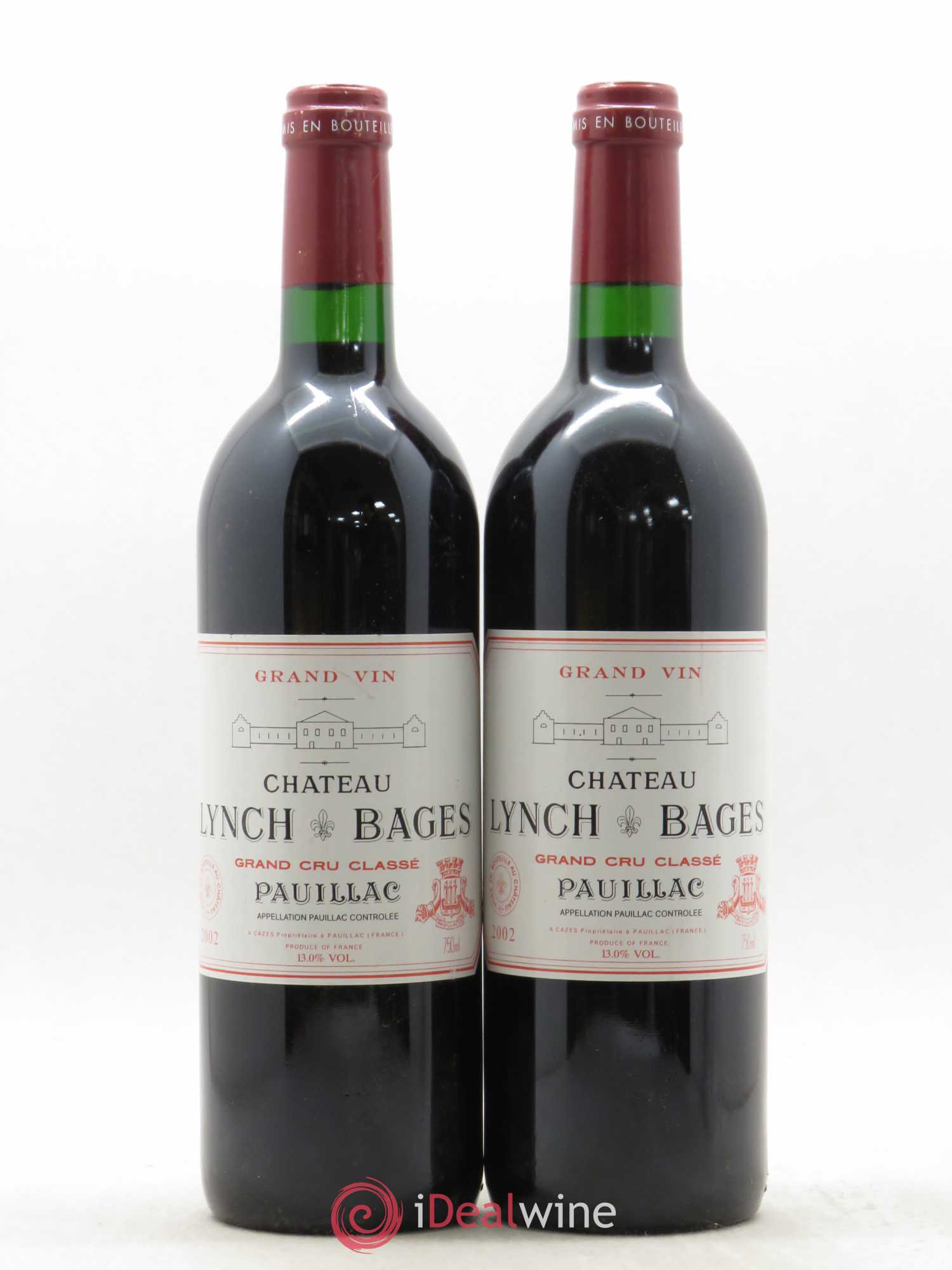 Château Lynch Bages 5ème Grand Cru Classé 2002 - Lot de 2 bouteilles - 0