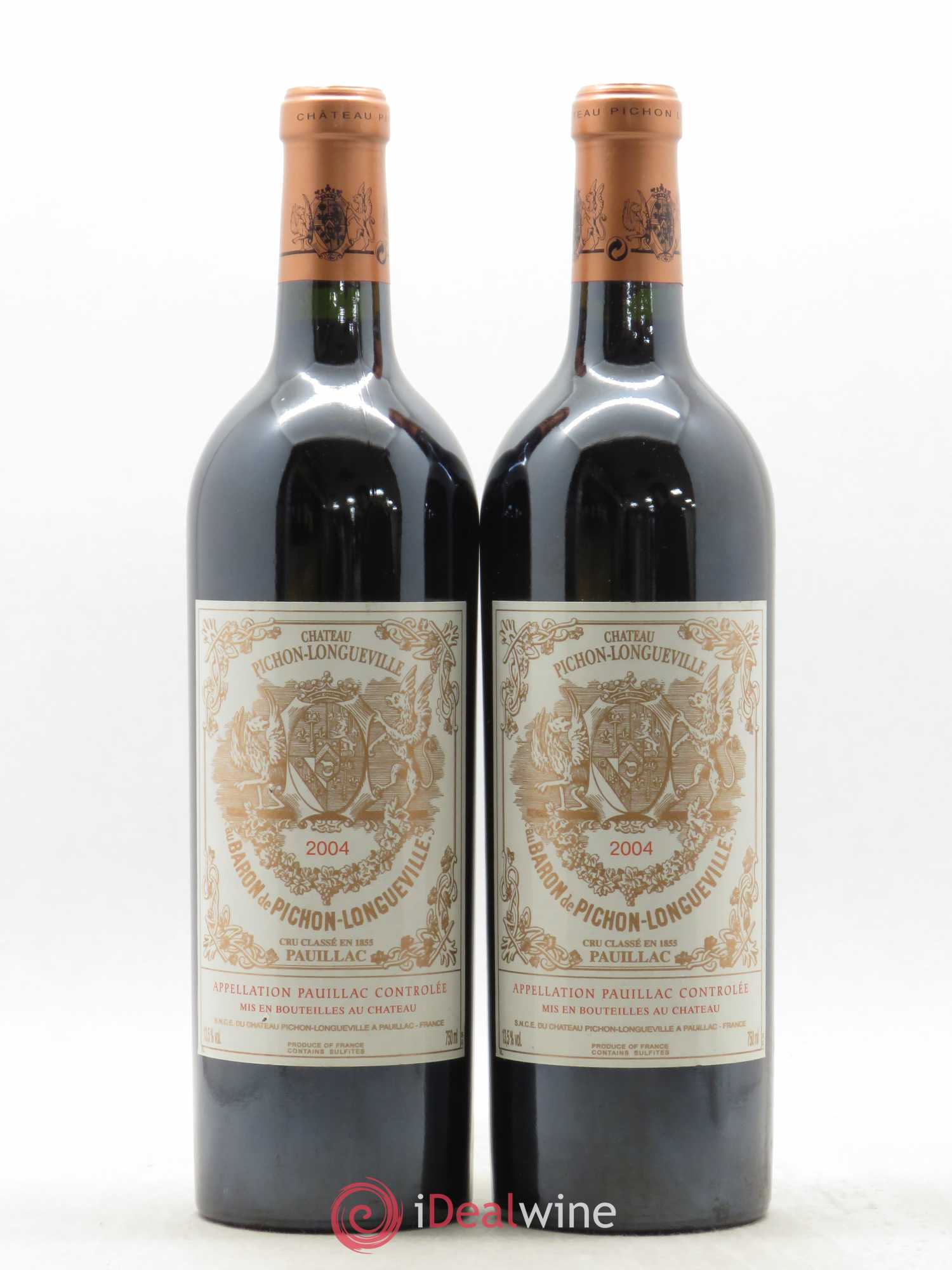 Pichon Longueville Baron 2ème Grand Cru Classé 2004 - Lot de 2 bouteilles - 0