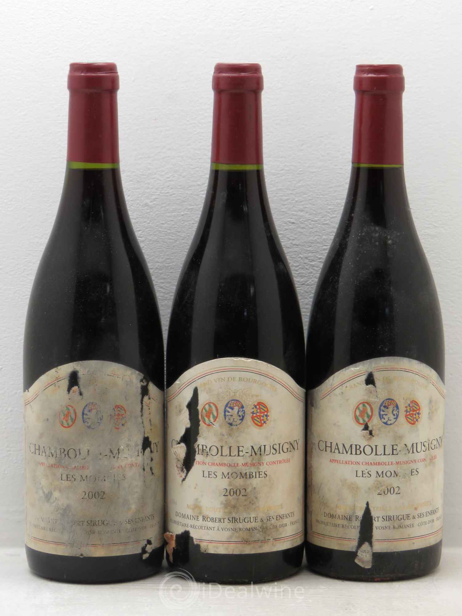 Chambolle-Musigny les mombies domaine sirugue 2002 - Posten von 3 Flaschen - 0