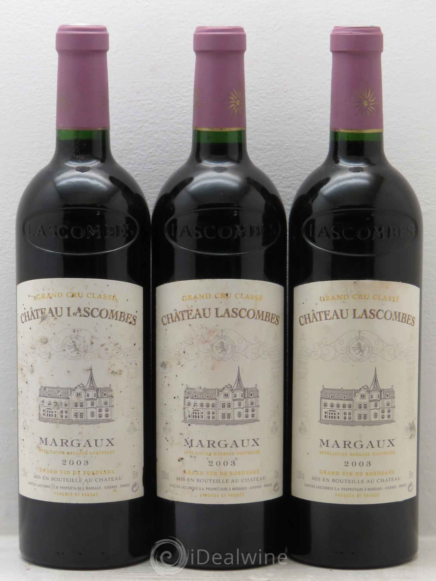 Château Lascombes 2ème Grand Cru Classé 2003 - Lot de 3 bouteilles - 0
