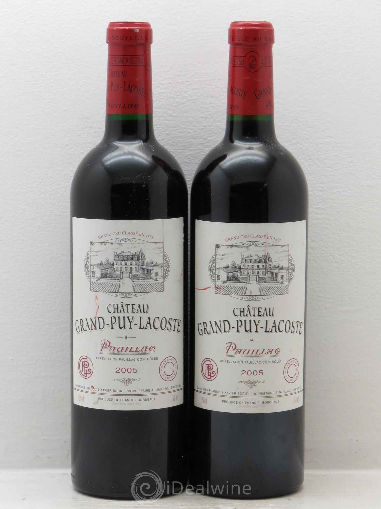Château Grand Puy Lacoste 5ème Grand Cru Classé 2005 - Lot de 2 bouteilles - 0