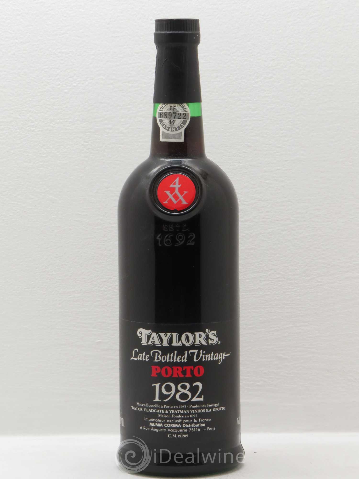 Porto Late Bottle Vintage 1982 - Lot de 1 bouteille - 0