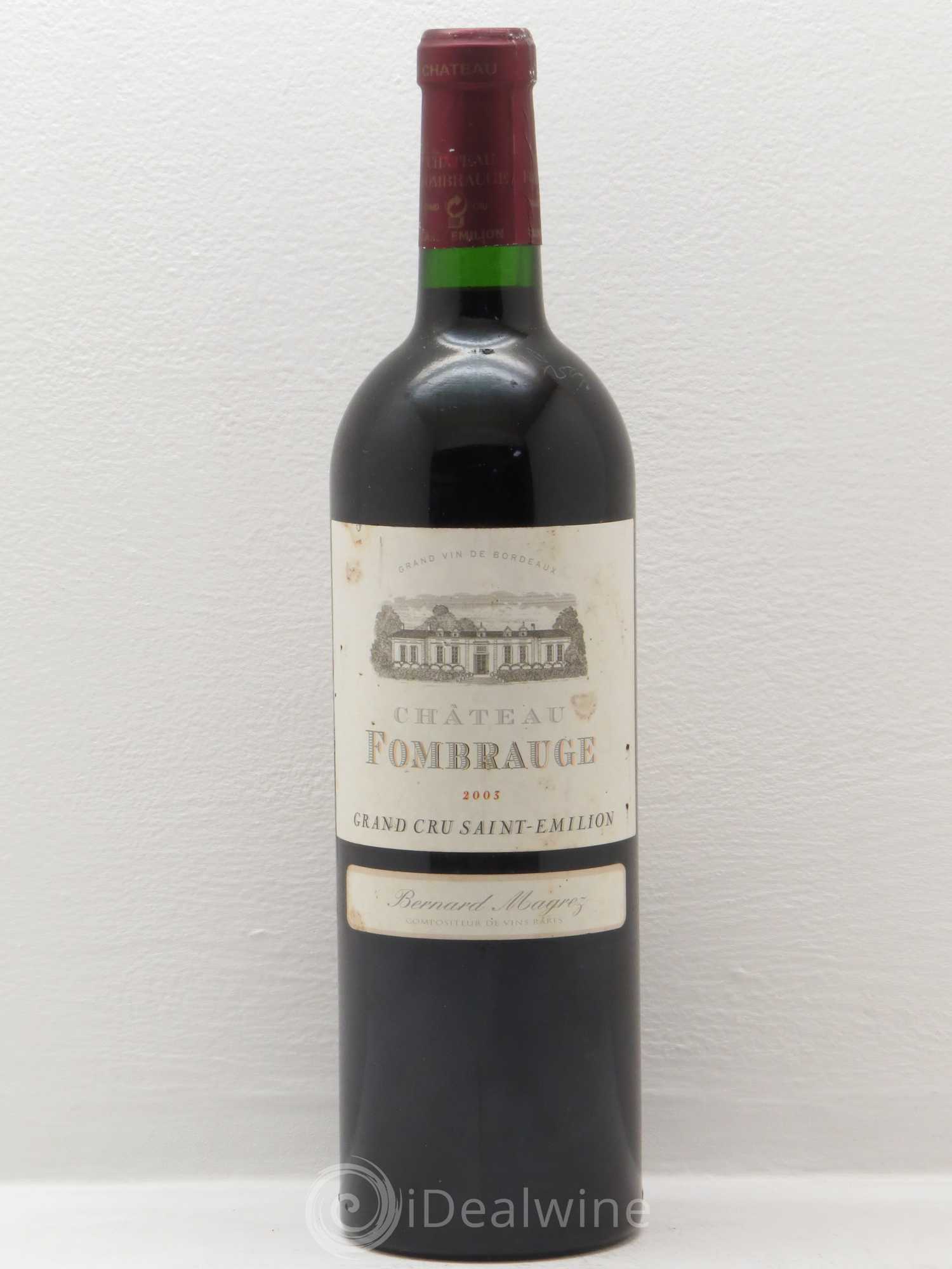 Château Fombrauge Grand Cru Classé 2003 - Lot de 6 bouteilles - 0
