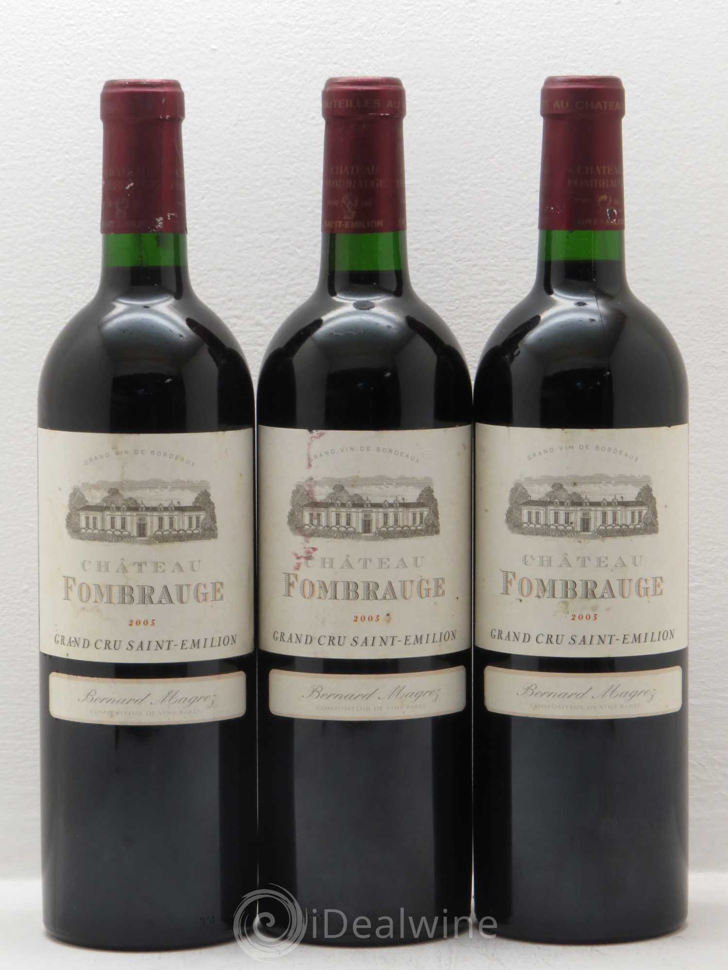 Château Fombrauge Grand Cru Classé 2003 - Lot de 3 bouteilles - 0