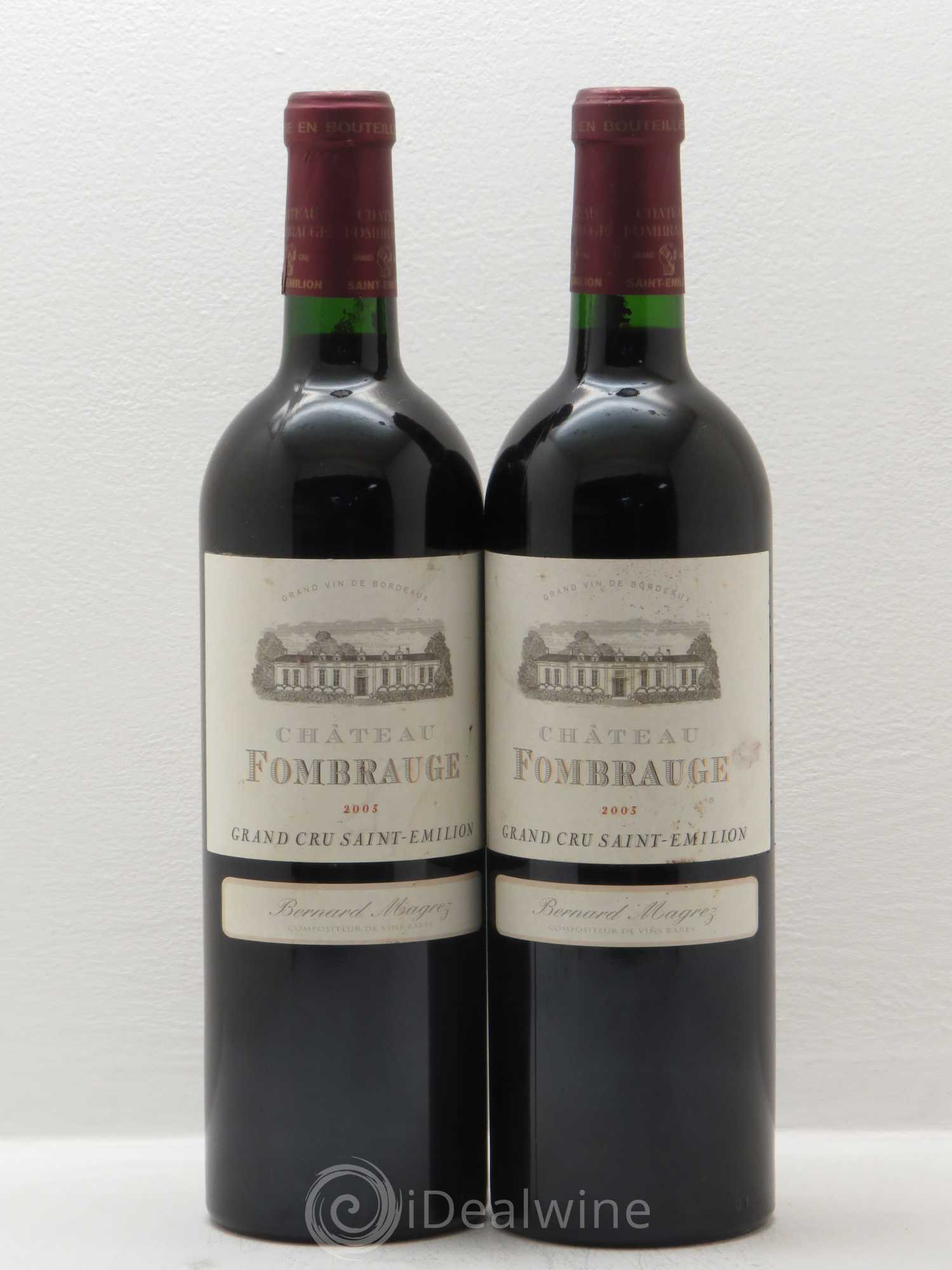 Château Fombrauge Grand Cru Classé 2003 - Lot de 2 bouteilles - 0