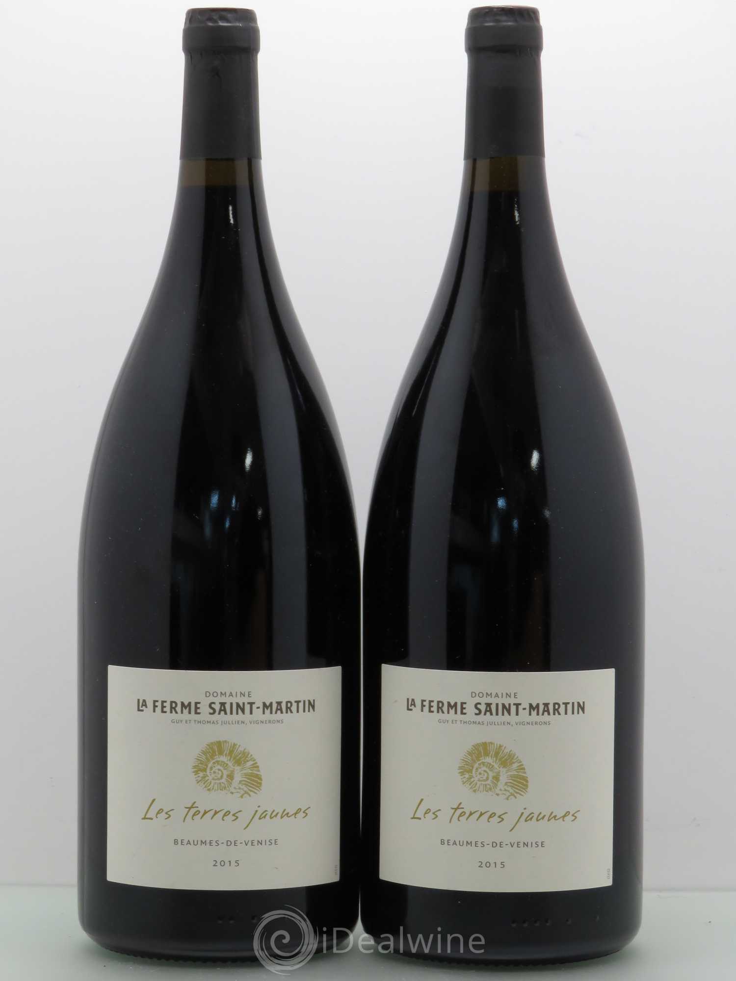 Beaumes-de-Venise Les Terres Jaunes La Ferme Saint-Martin (Domaine) (sans prix de réserve) 2015 - Lot de 2 magnums - 0