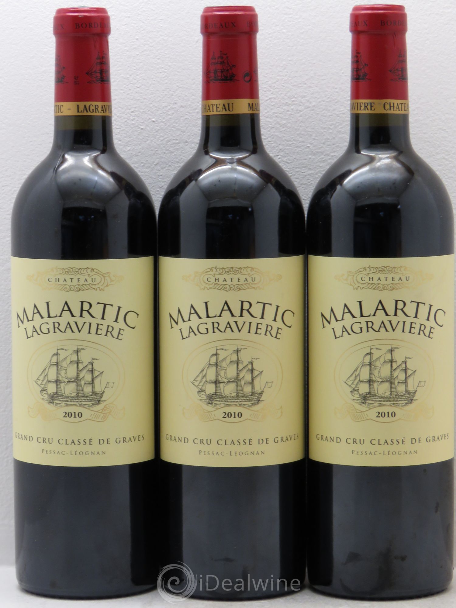 Château Malartic-Lagravière Cru Classé de Graves 2010 - Lot de 3 bouteilles - 0