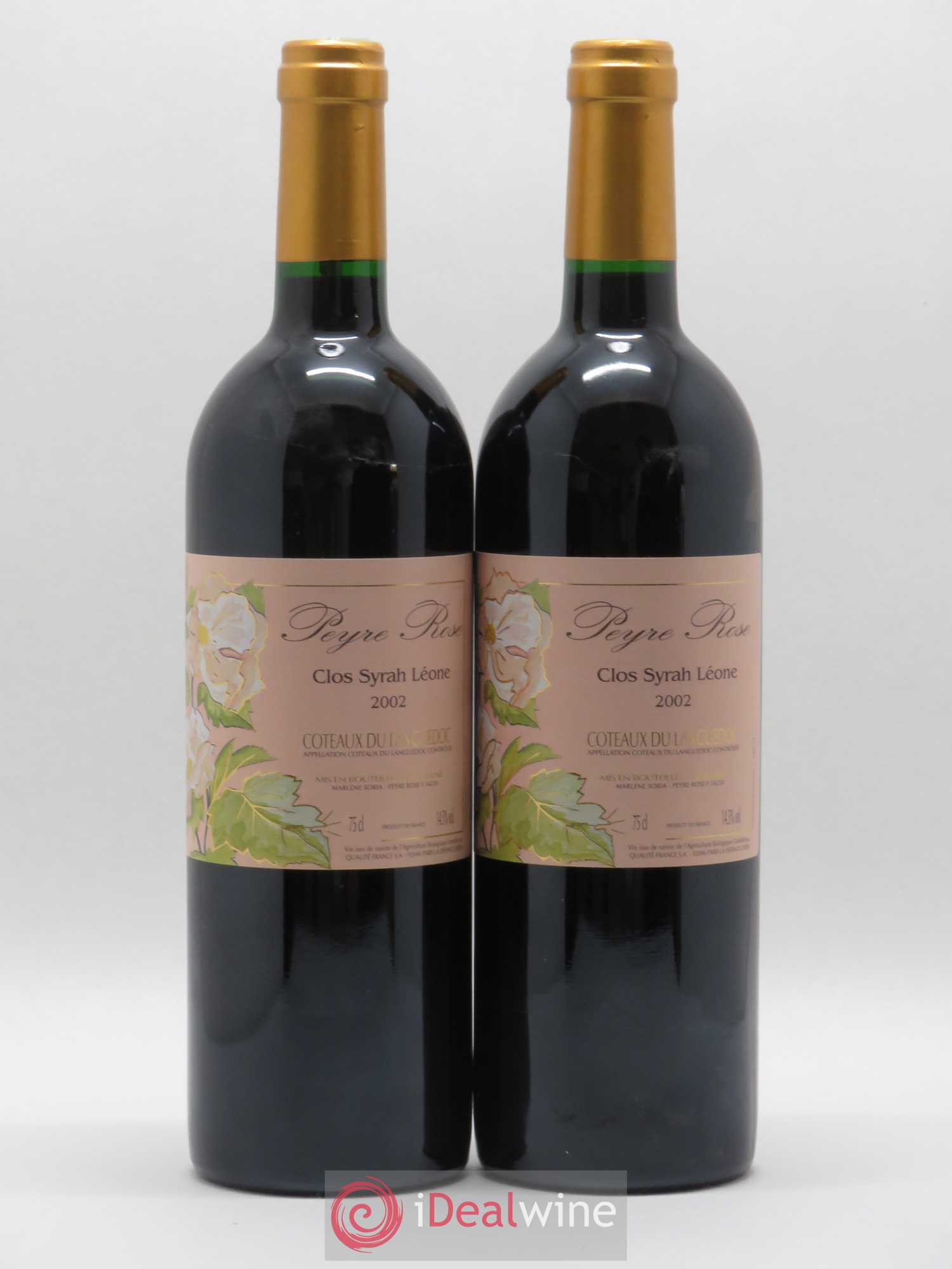 Coteaux du Languedoc Domaine Peyre Rose Belle Léone (anciennement Syrah Léone) Marlène Soria 2002 - Lot de 2 bouteilles - 0