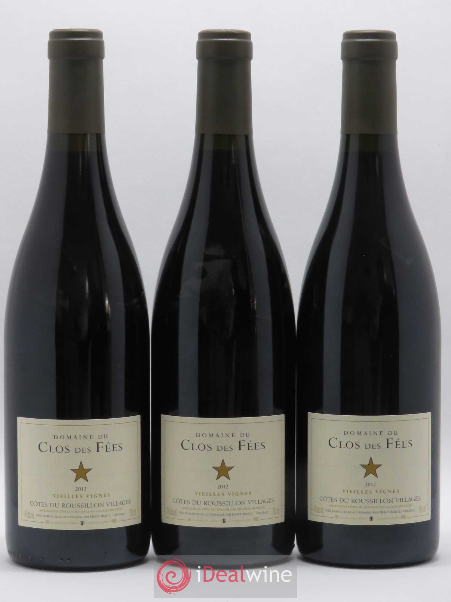 Côtes du Roussillon Villages Clos des Fées Vieilles vignes Hervé Bizeul 2012 - Lot de 3 bouteilles - 0