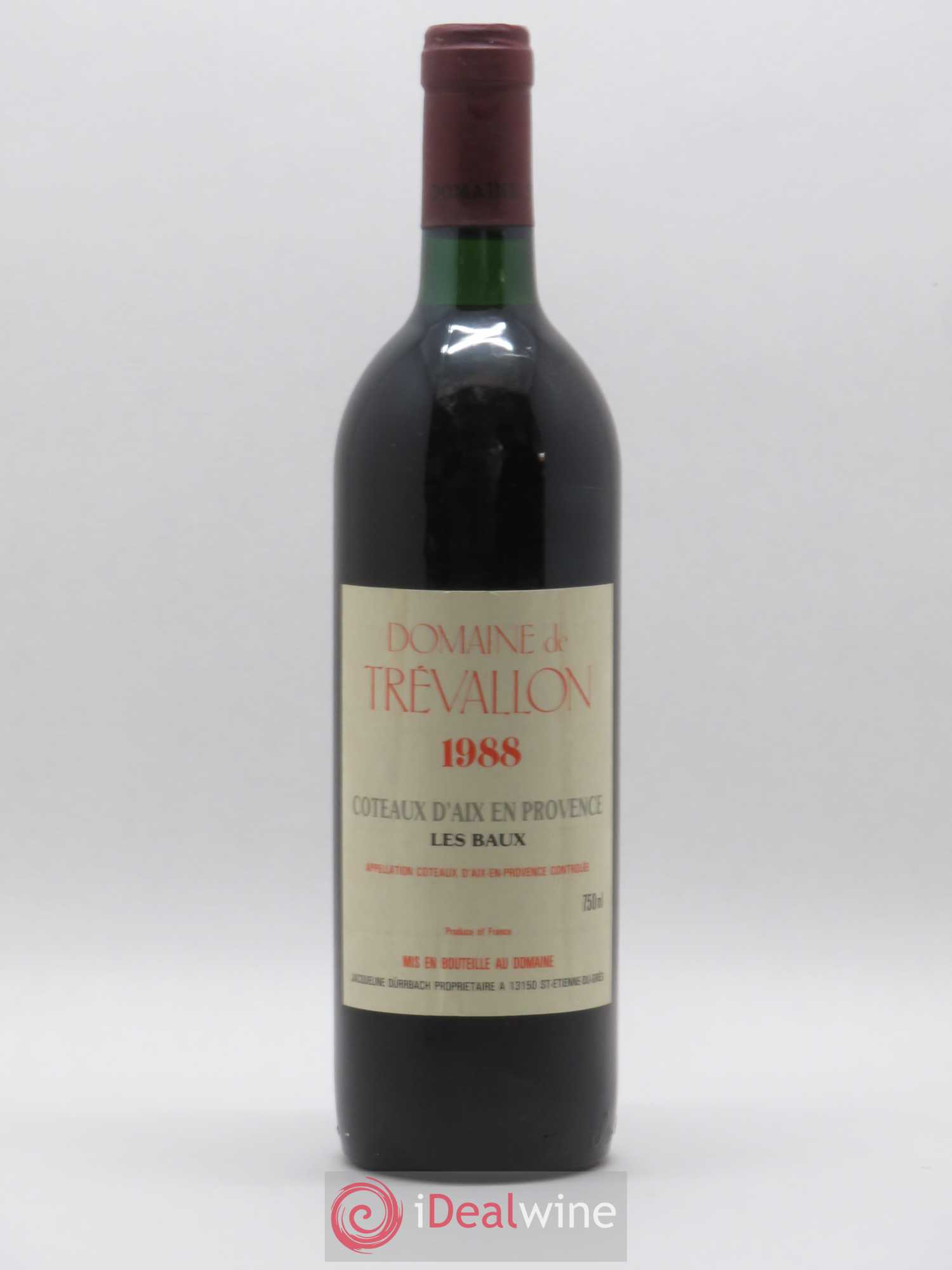 Coteaux d'Aix-en-Provence Trévallon (Domaine de) Eloi Dürrbach 1988 - Lot de 1 bouteille - 0